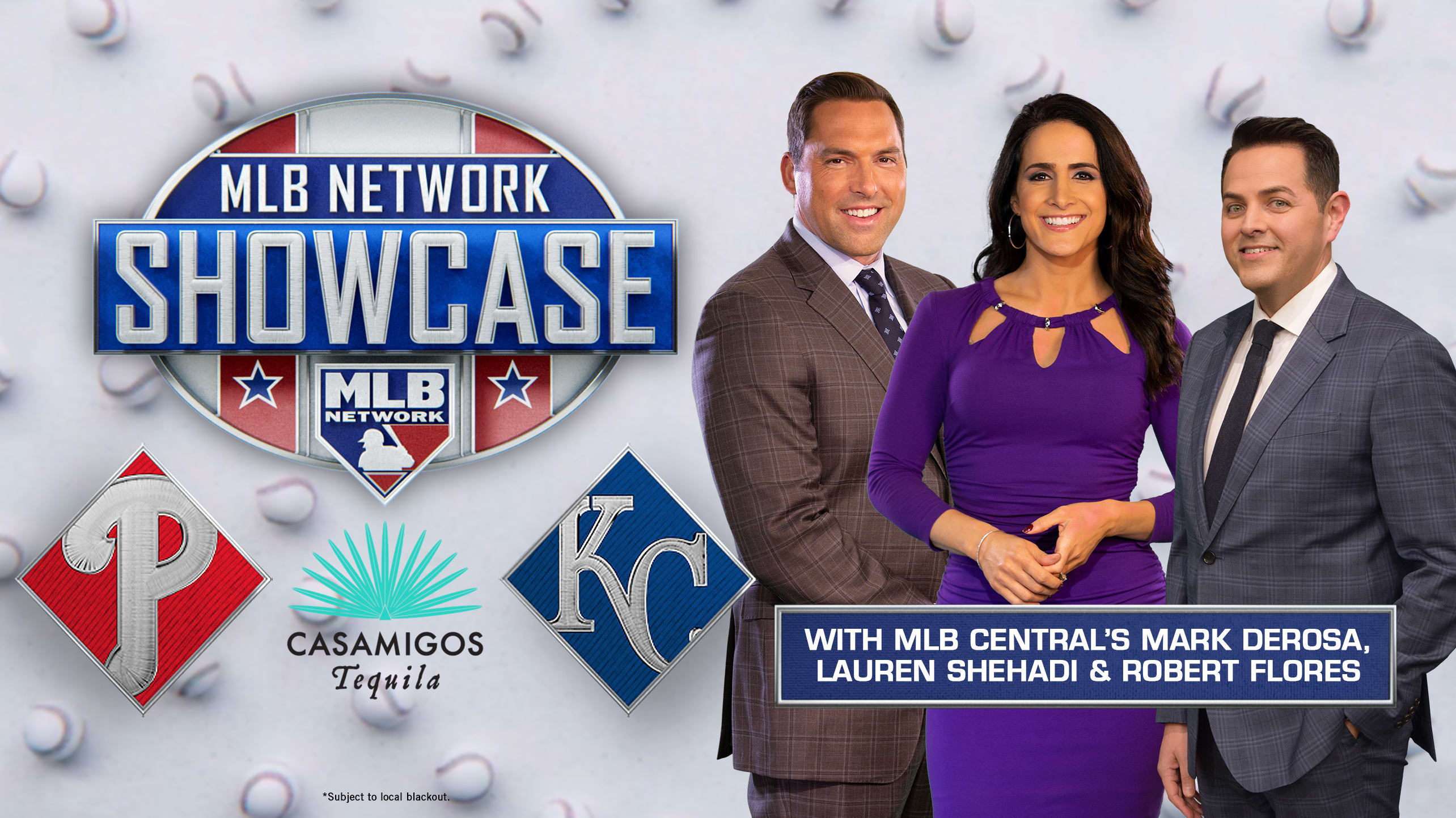 Mark DeRosa, Lauren Shehadi and Robert Flores will call tonight's Phillies-Royals game