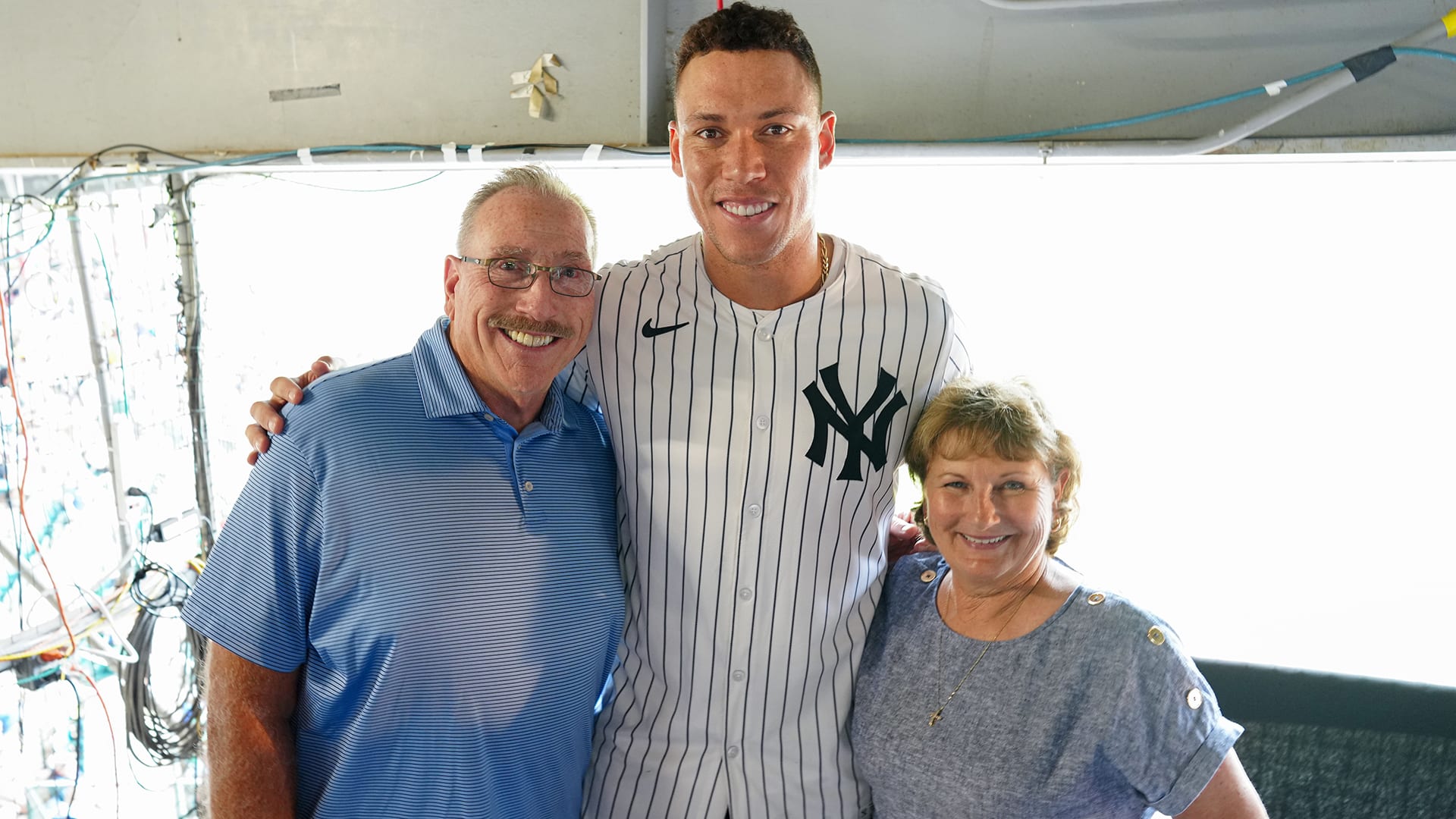 Aaron Judge with his parents Wayne and Patty