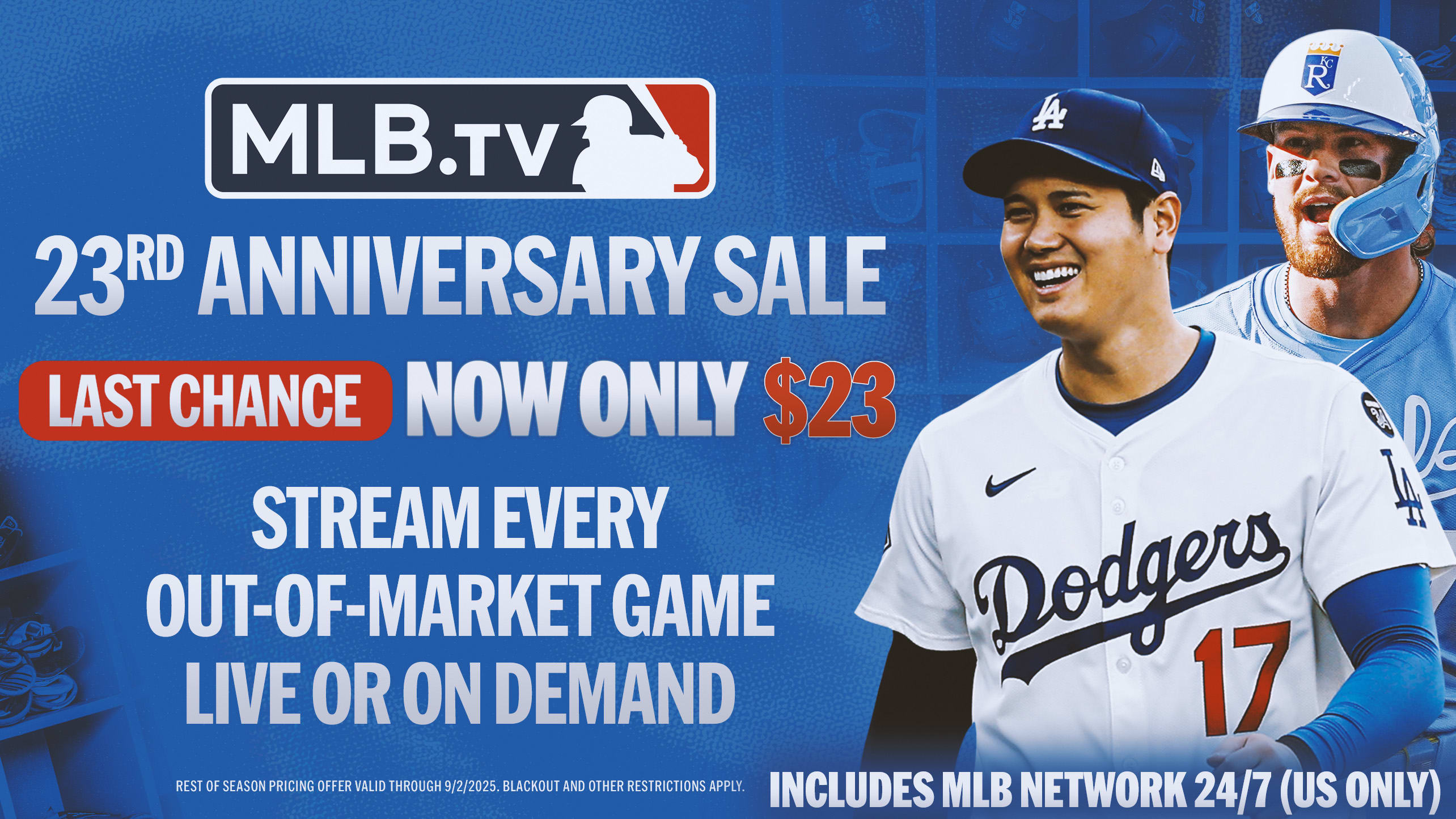 MLB.TV 23rd Anniversary Sale