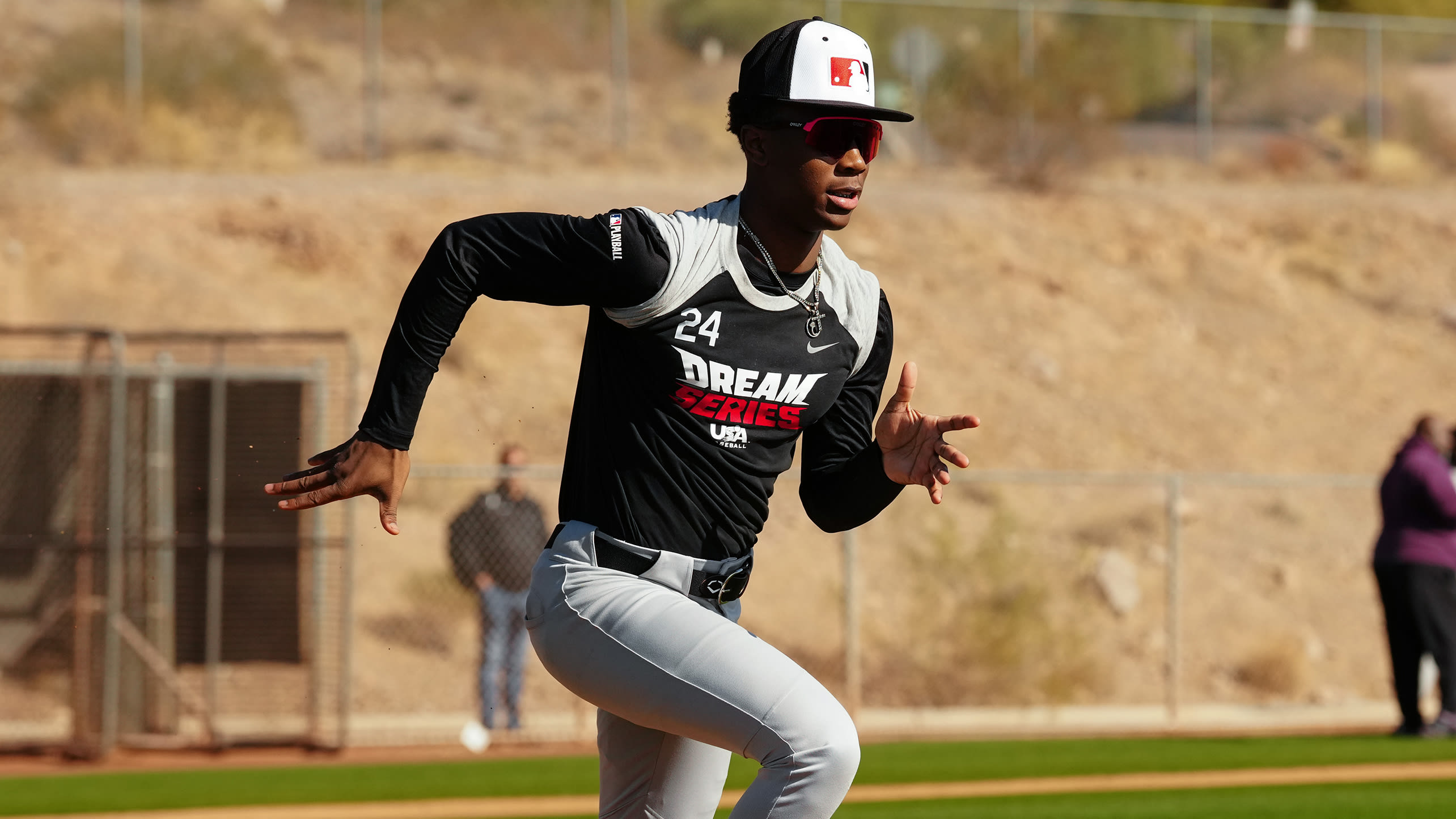 High school player Carson Ray at the DREAM Series