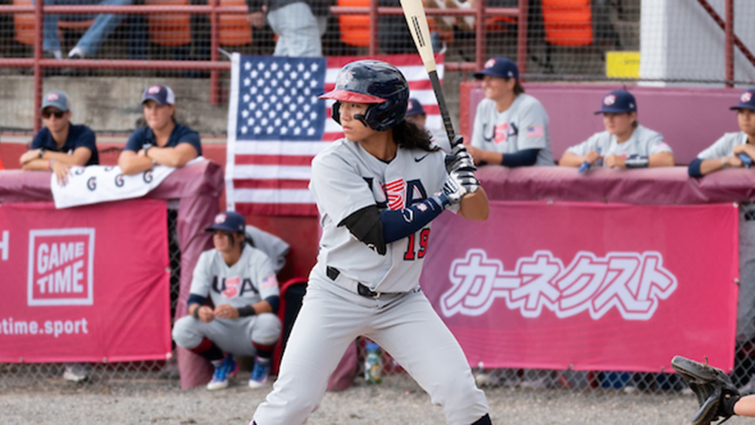 Olivia Pichardo bats for Team USA