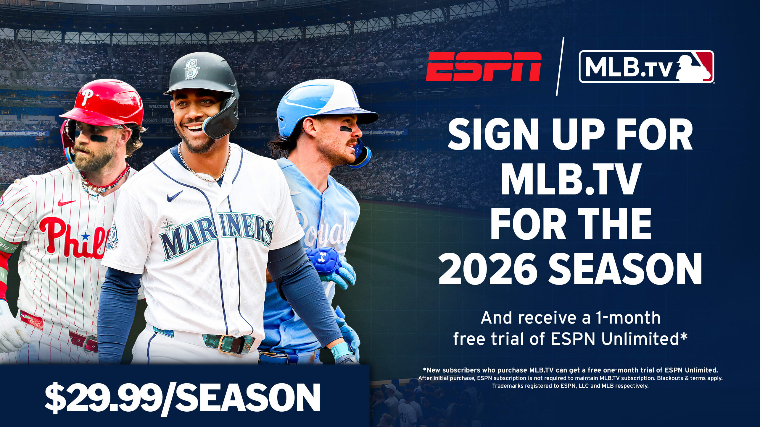 MLB.TV ad for September sale