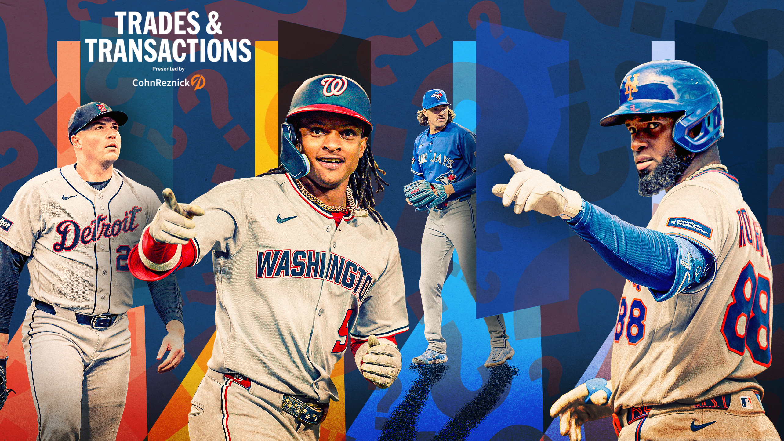 A graphic with Tarik Skubal, CJ Abrams, Kevin Gausman and Luis Robert Jr.