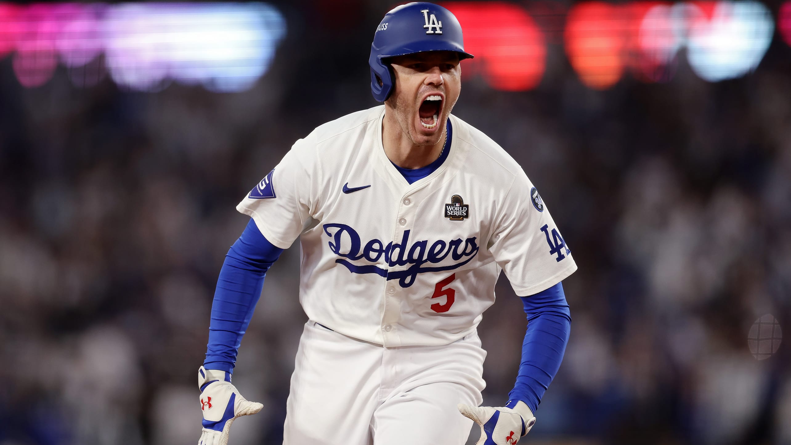 Freddie Freeman celebrated all the way around the bases