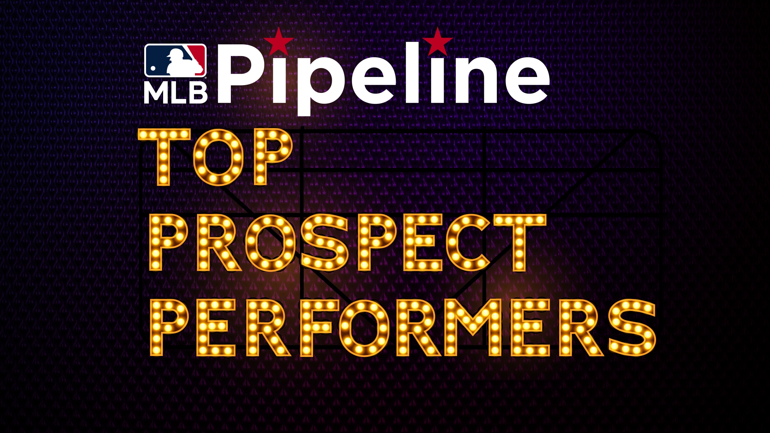 The MLB Pipeline logo and the text ''Top prospect performers''