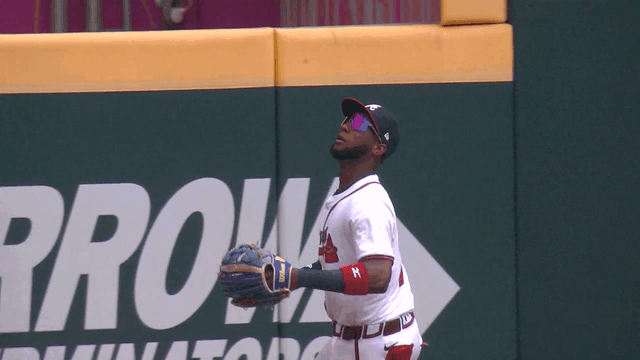 An animated gif of Jurickson Profar robbing a home run