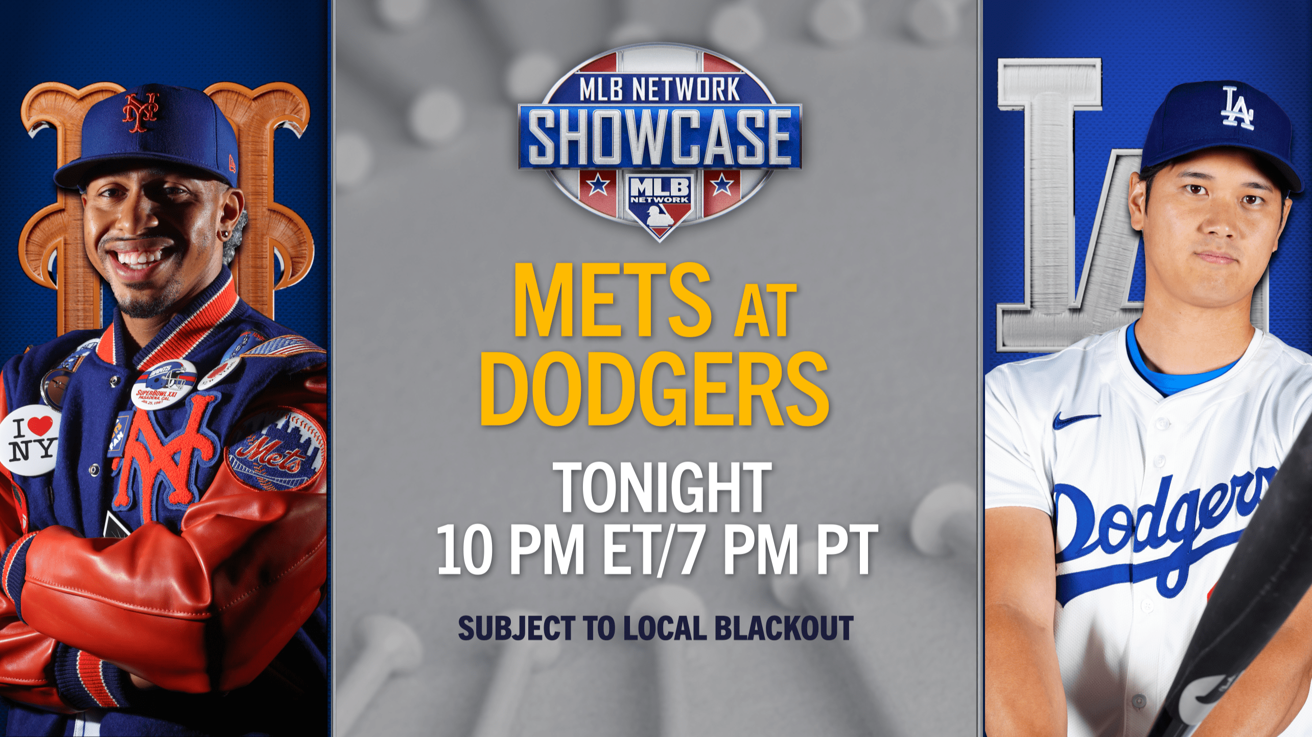 After two extra-inning games, the Mets and Dodgers are MLB Network's Showcase game tonight