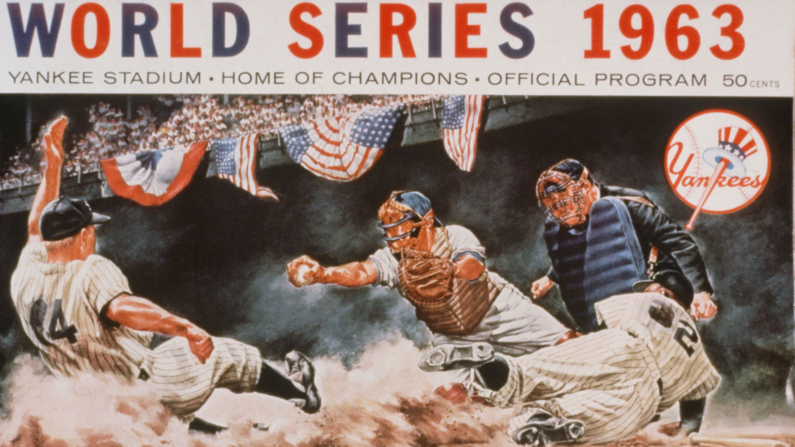 The cover of the 1963 World Series program