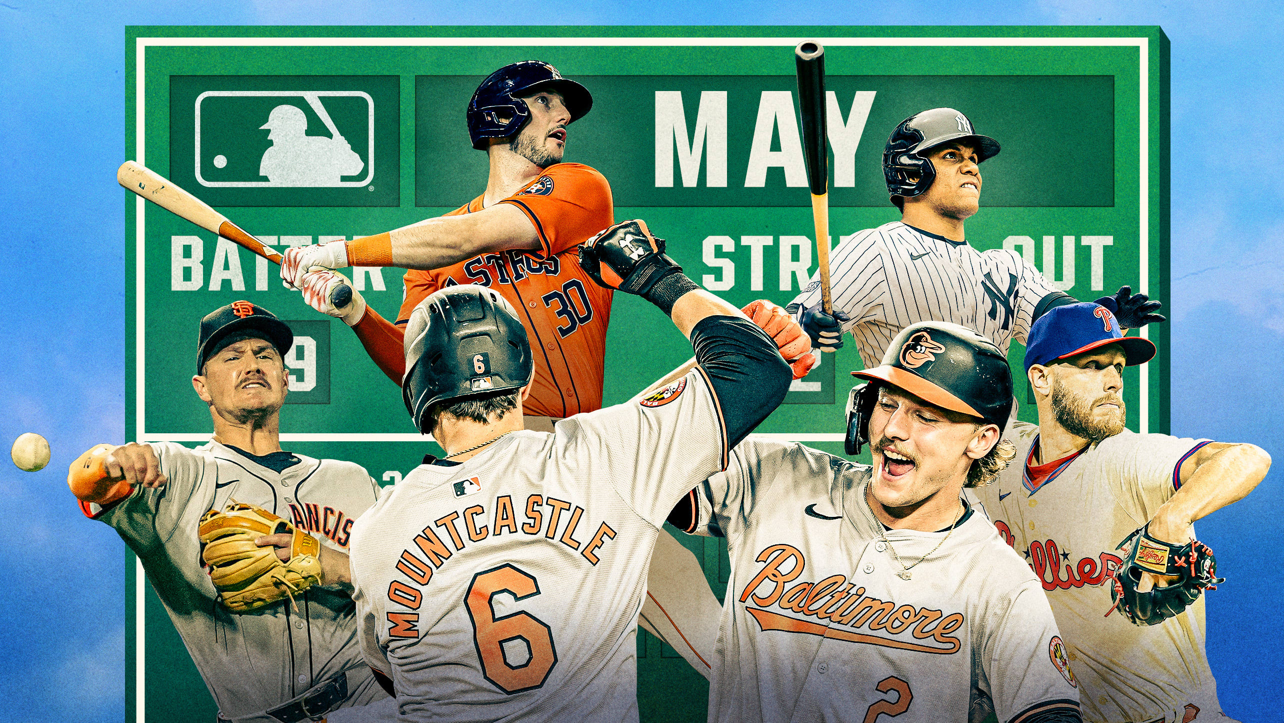 Matt Chapman, Kyle Tucker, Ryan Mountcastle, Gunnar Henderson, Juan Soto and Zack Wheeler