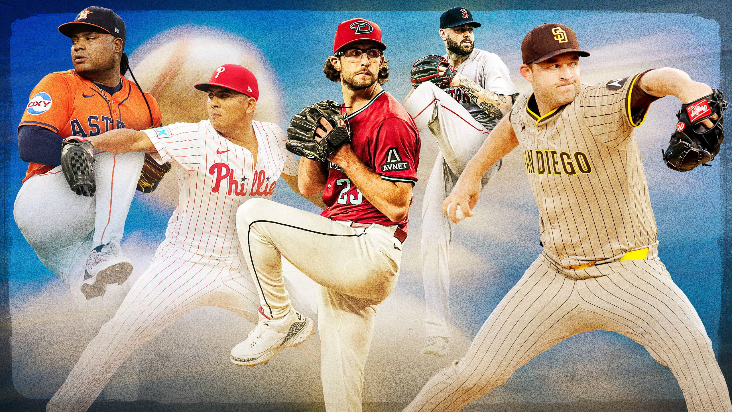 Framber Valdez, Ranger Suárez, Zac Gallen, Lucas Giolito and Michael King