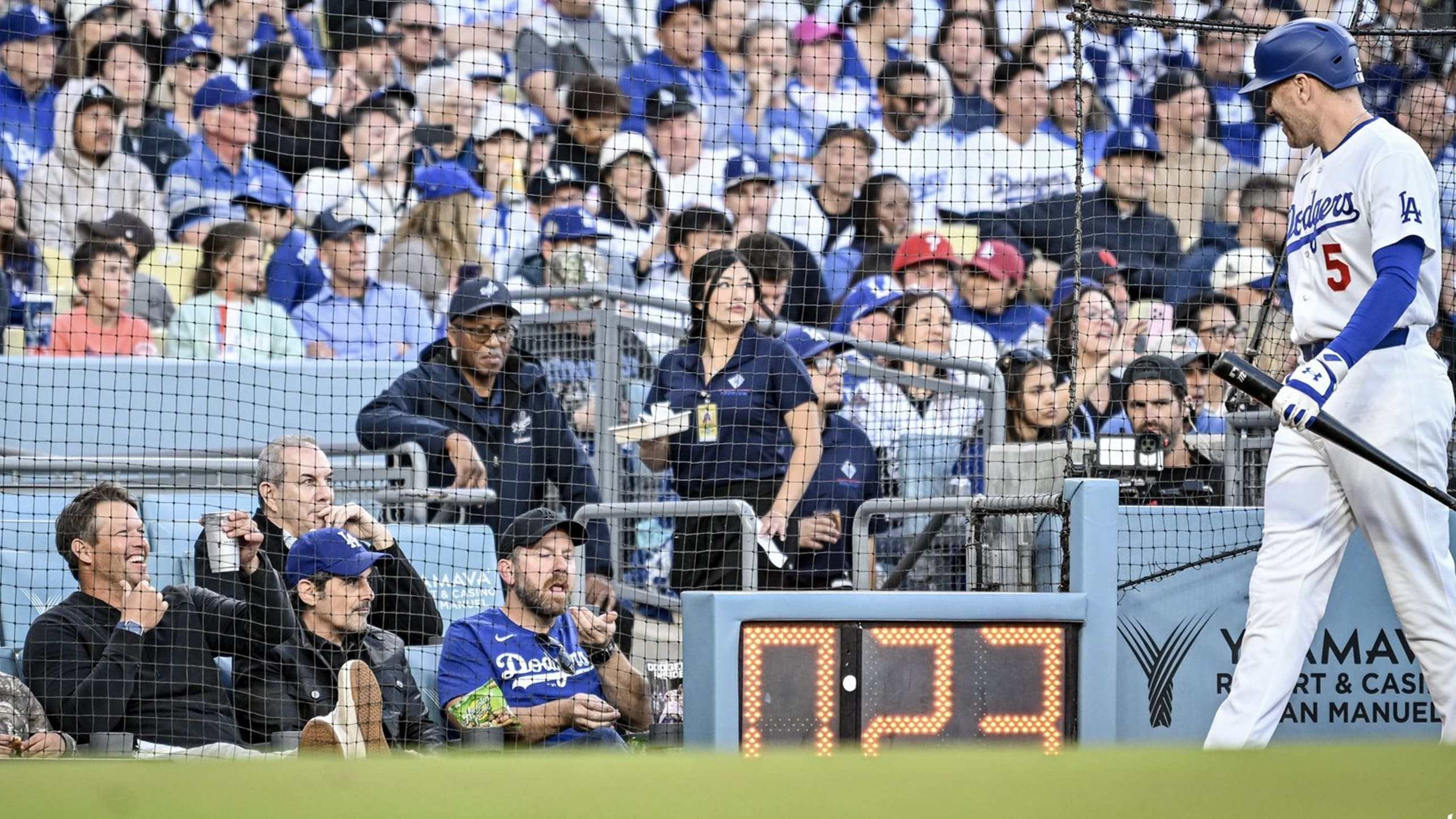 Clayton Kershaw and Freddie Freeman smile at each other