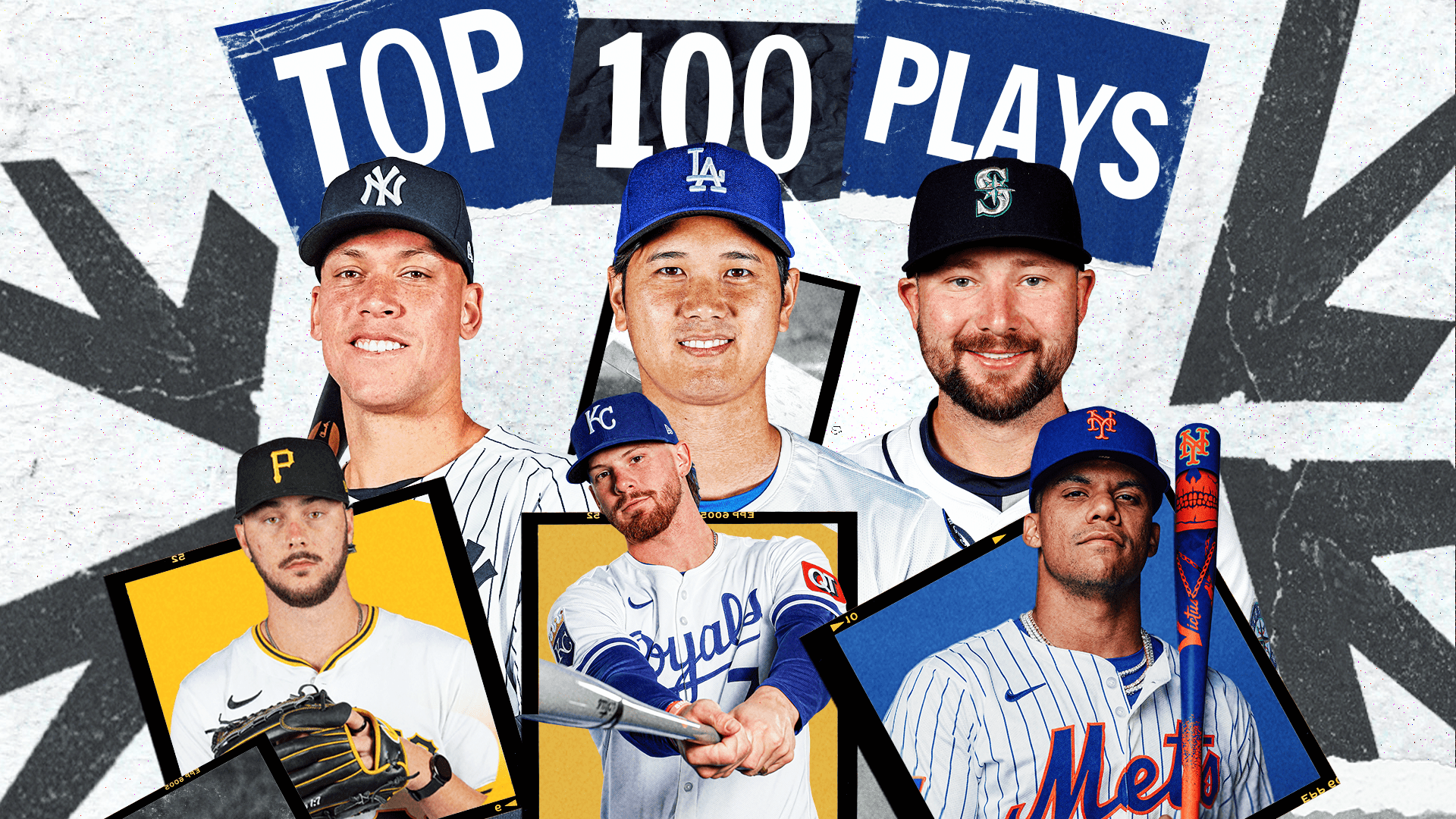 A graphic for the Top 100 Plays of the Year in MLB