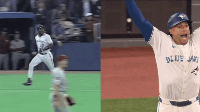 Joe Carter (left) and George Springer