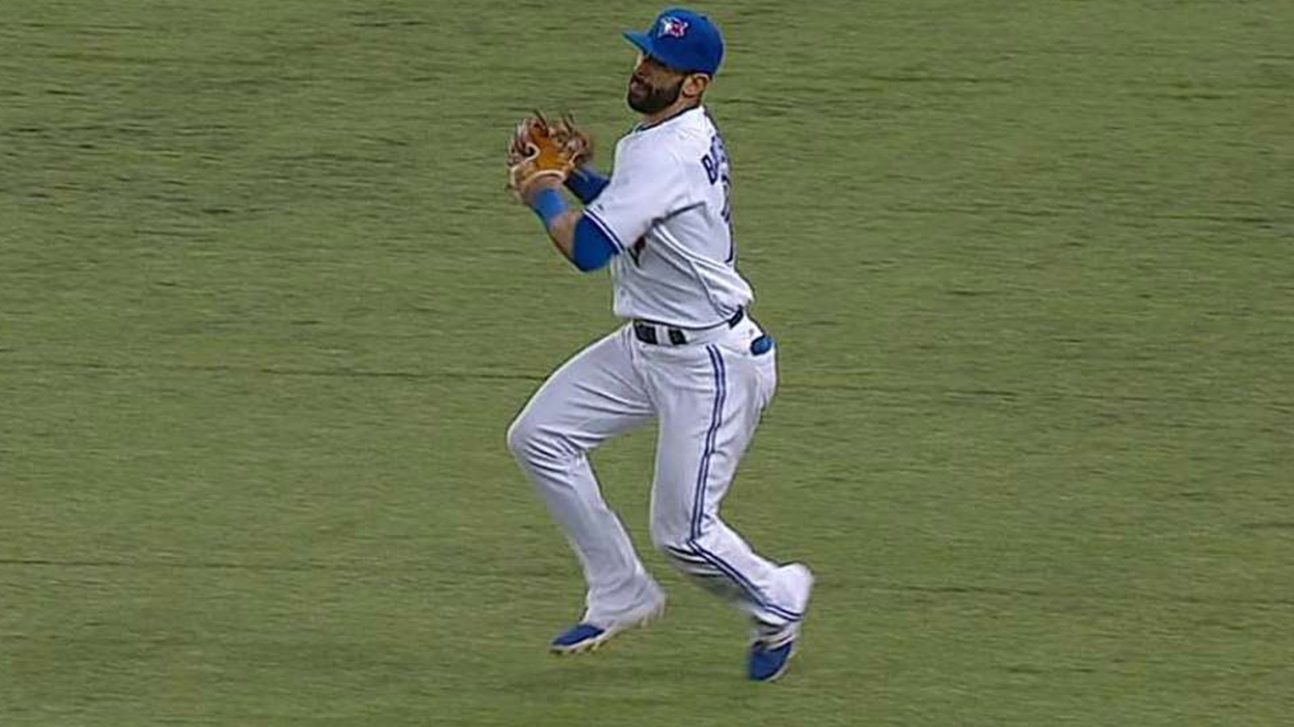 José Bautista prepares to make a throw