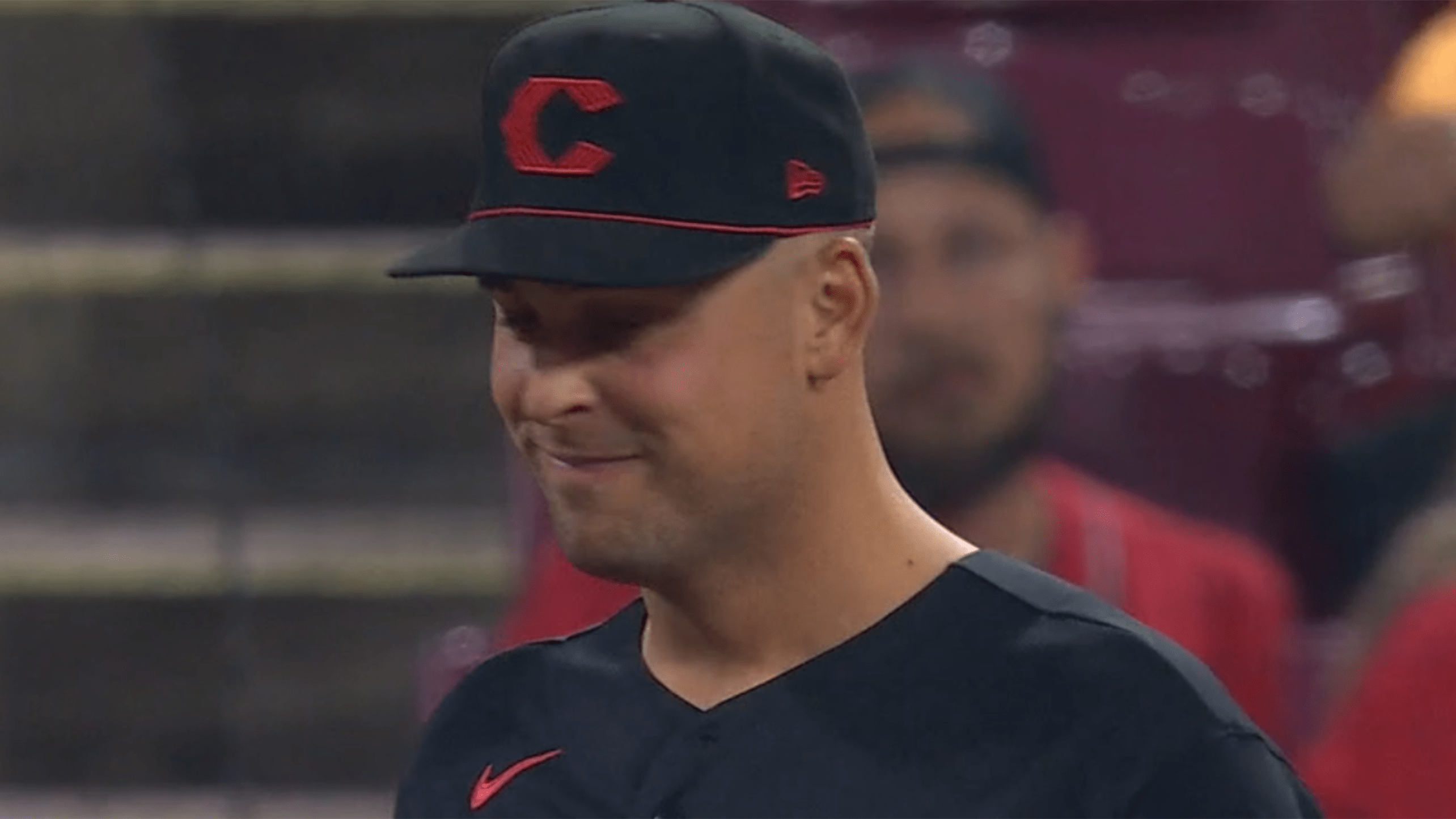 Nathaniel Lowe can't hide his smile