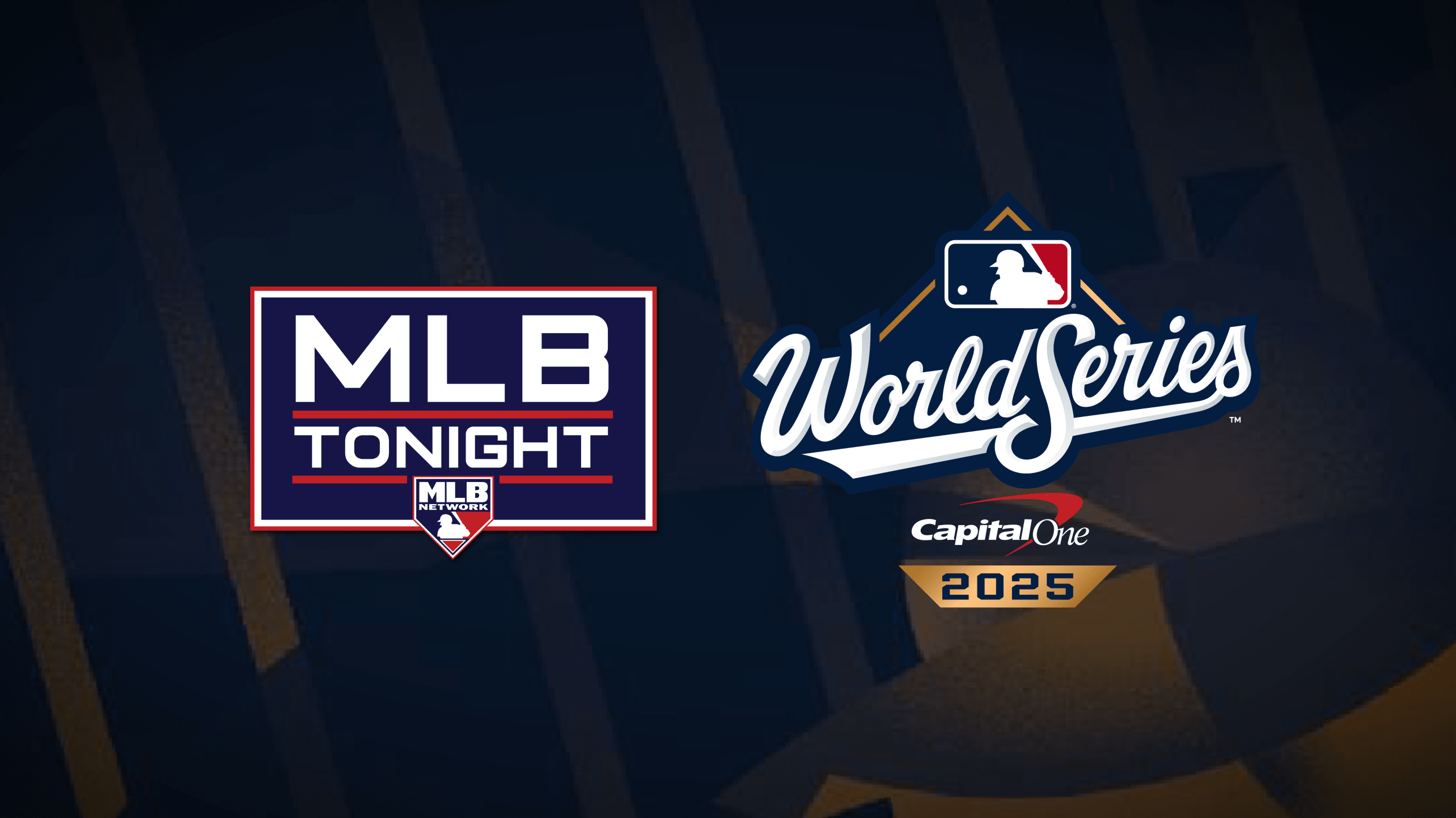 The MLB Tonight and World Series logos