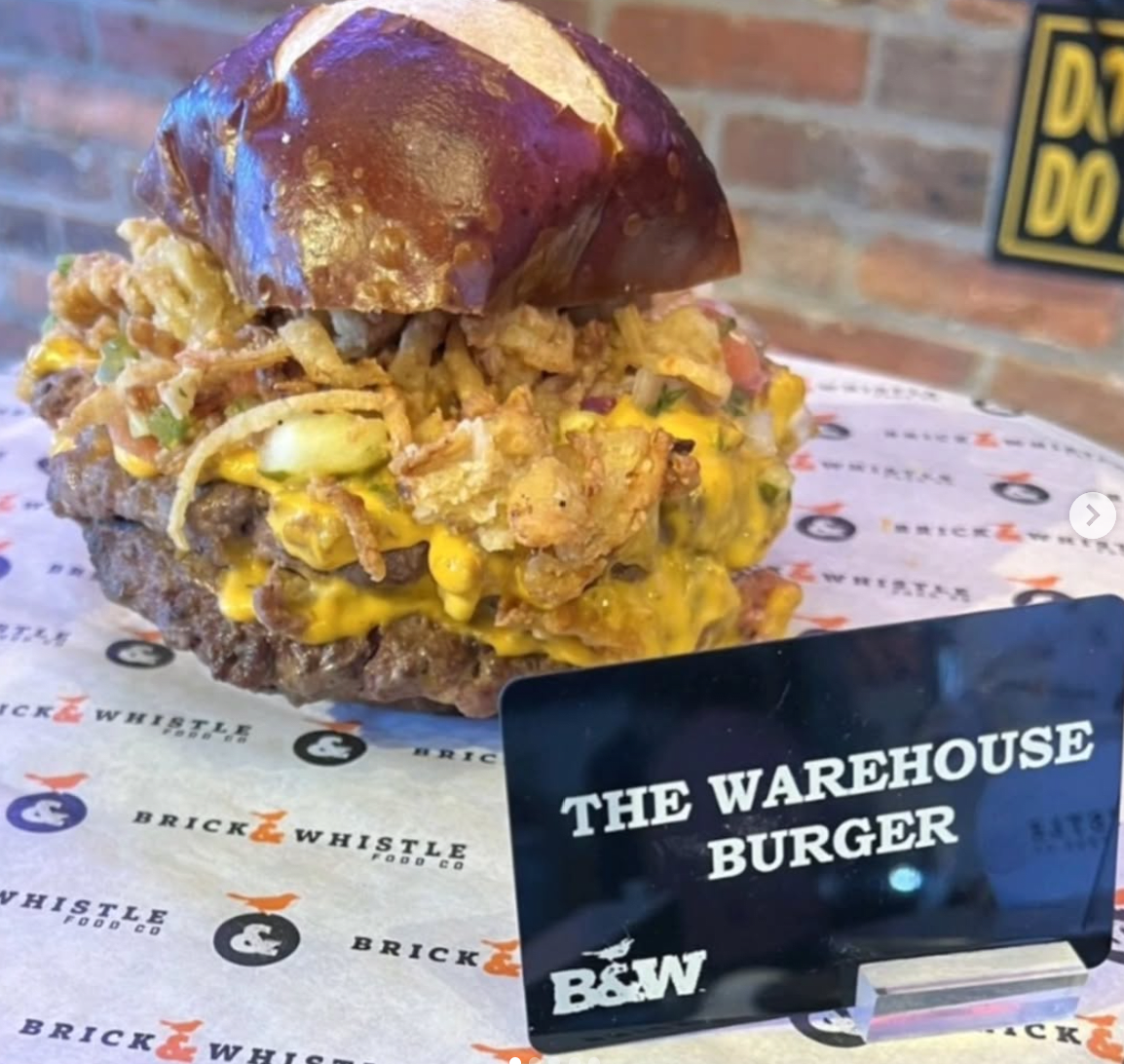 The Warehouse burger at Camden Yards