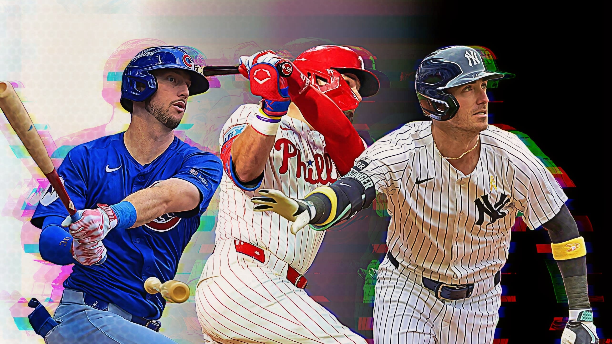 Kyle Tucker, Kyle Schwarber and Cody Bellinger