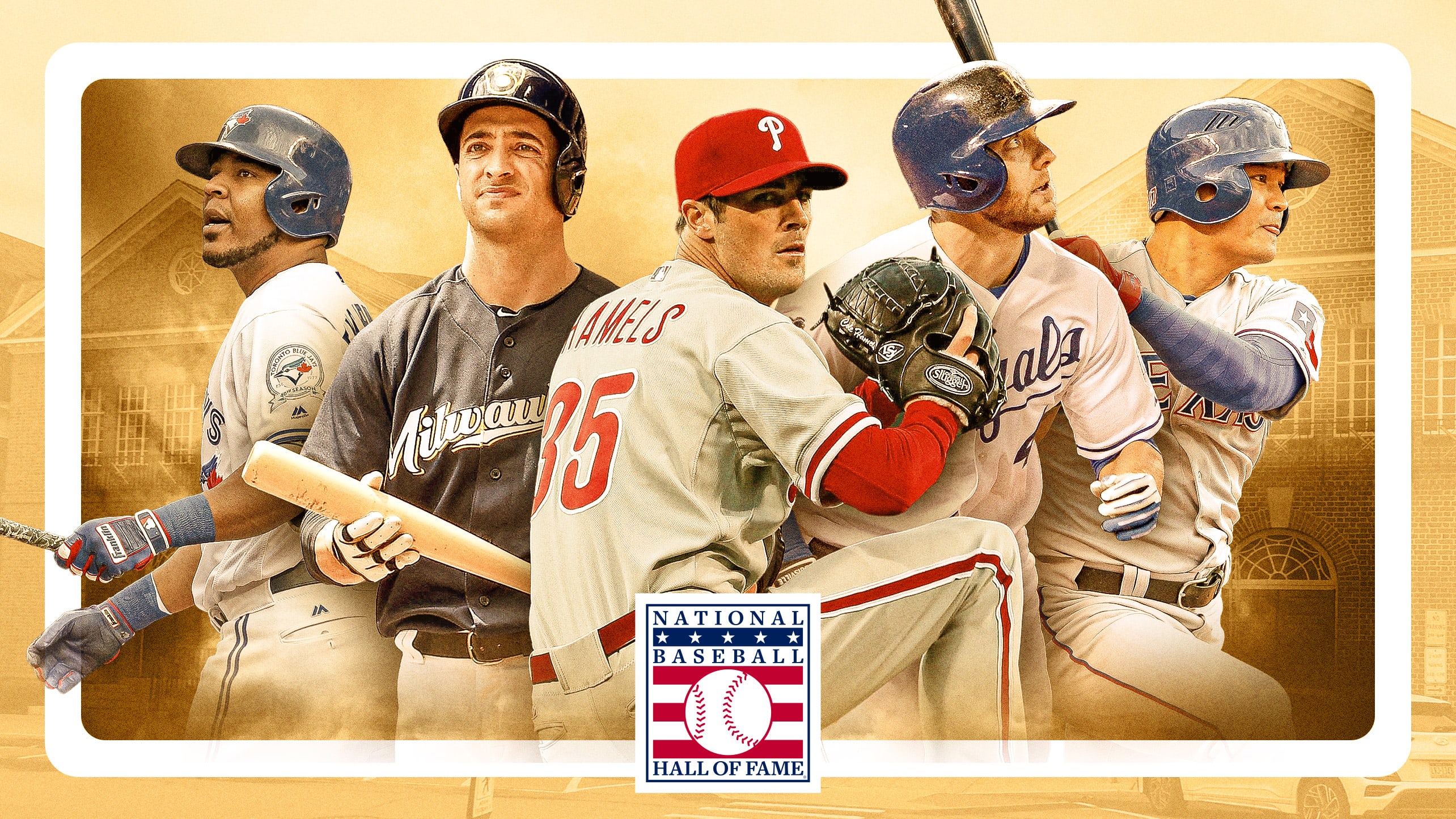 Edwin Encarnación, Ryan Braun, Cole Hamels, Alex Gordon and Shin-Soo Choo