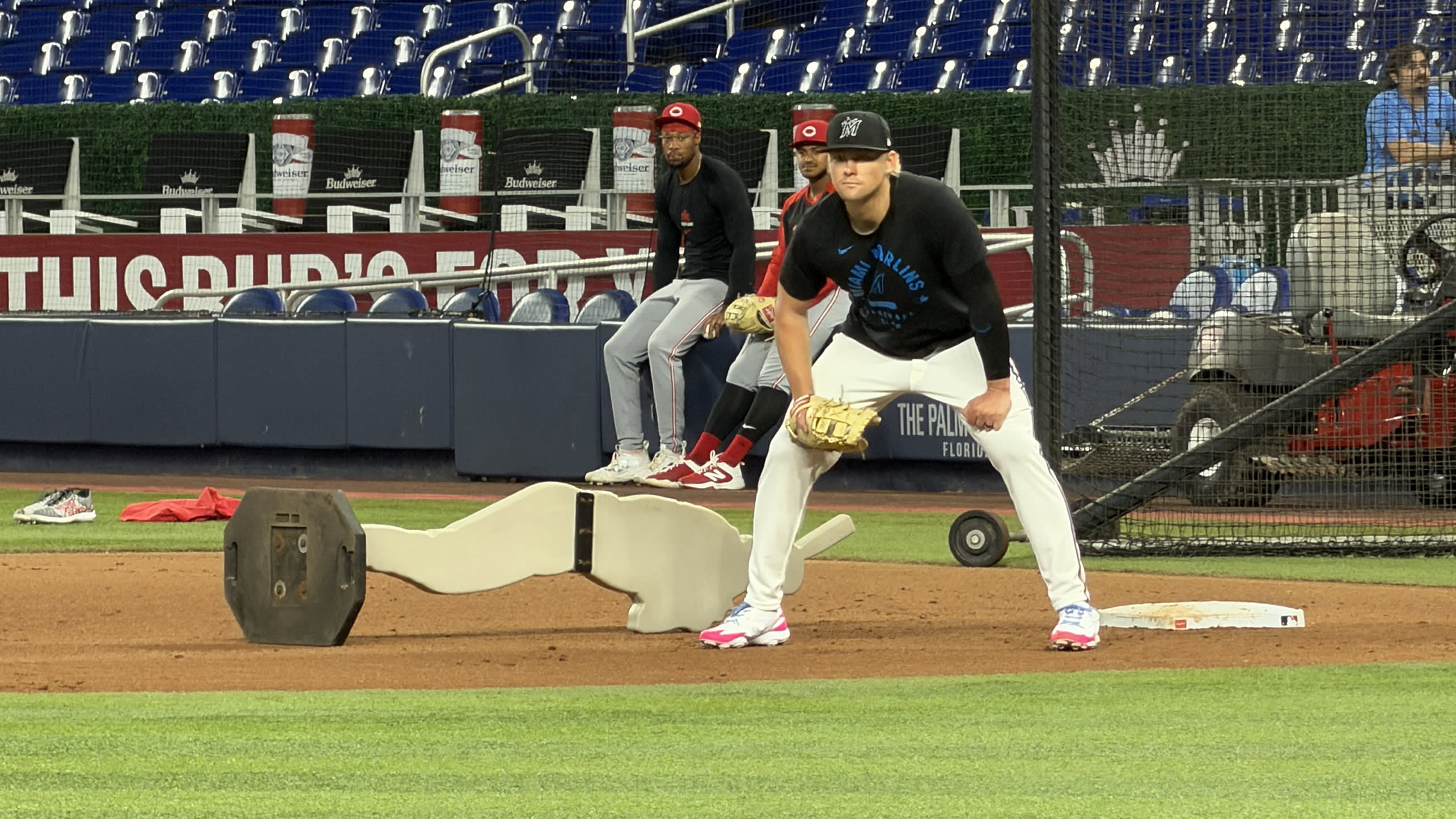 Kyle Stowers at first base