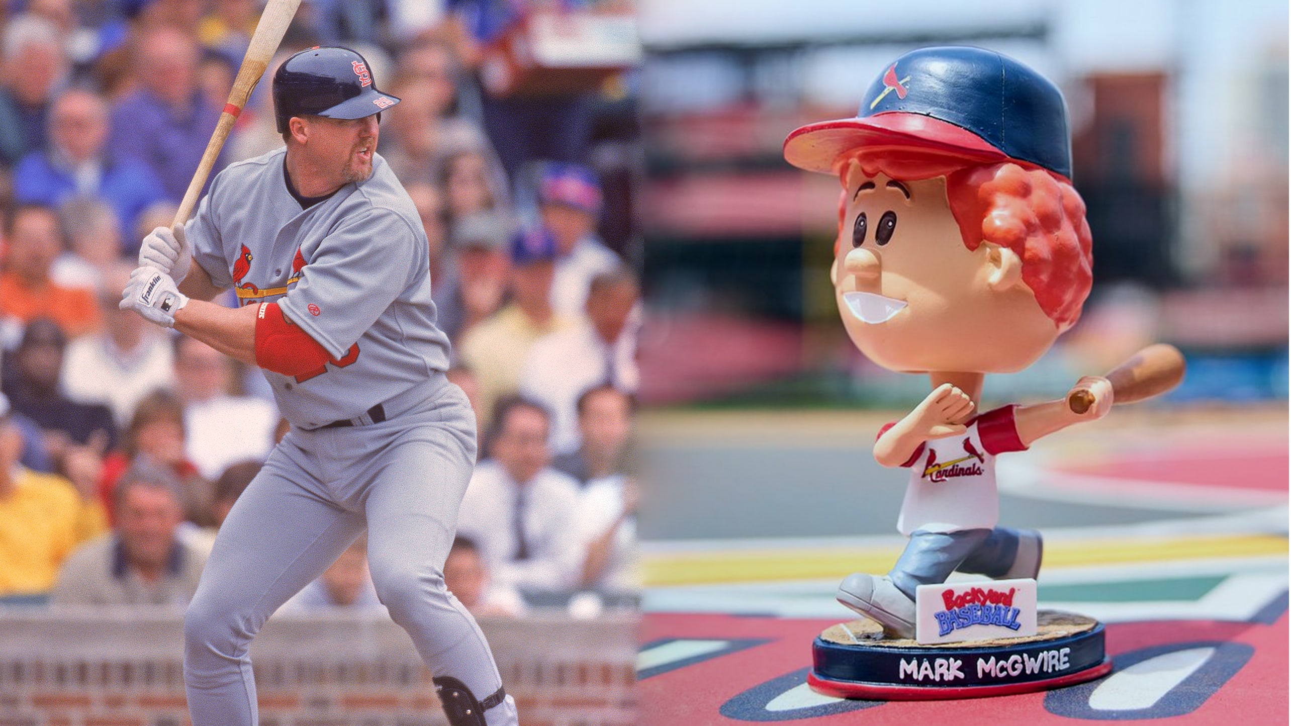 The Cardinals' Mark McGwire Backyard Baseball bobblehead