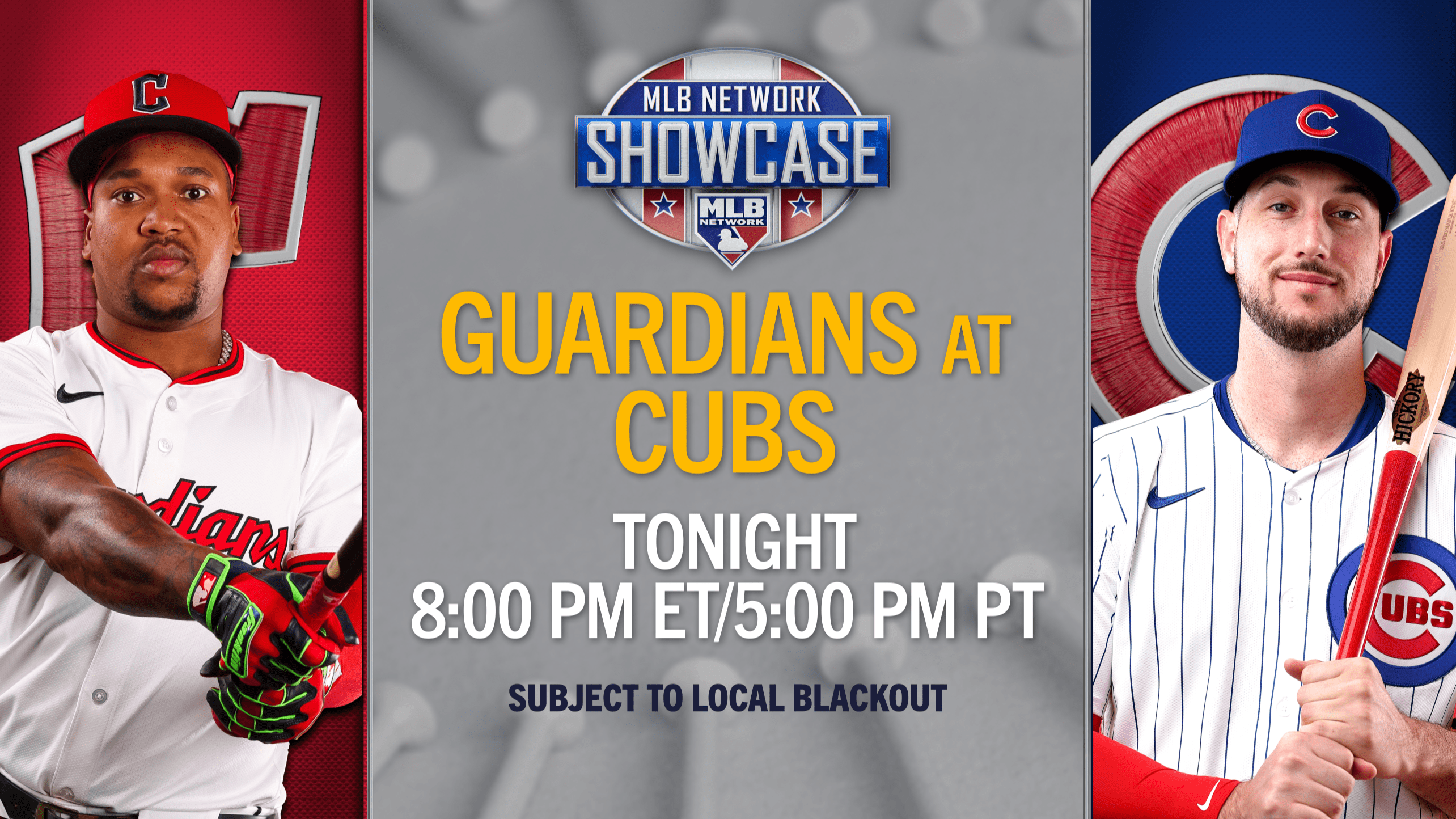 Watch Guardians-Cubs tonight on MLB Network