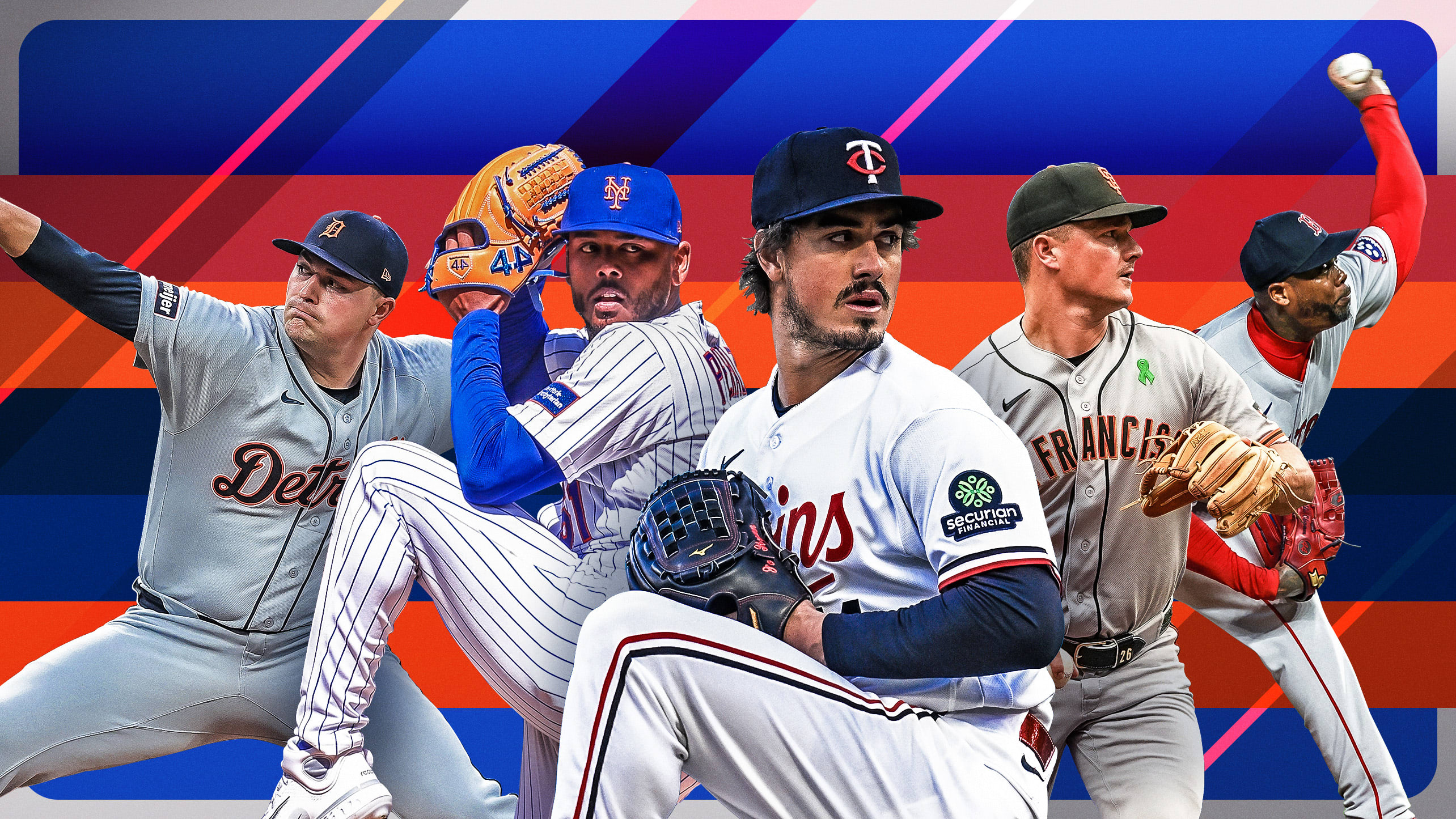 Tarik Skubal, Freddy Peralta, Joe Ryan, Matt Chapman and Aroldis Chapman