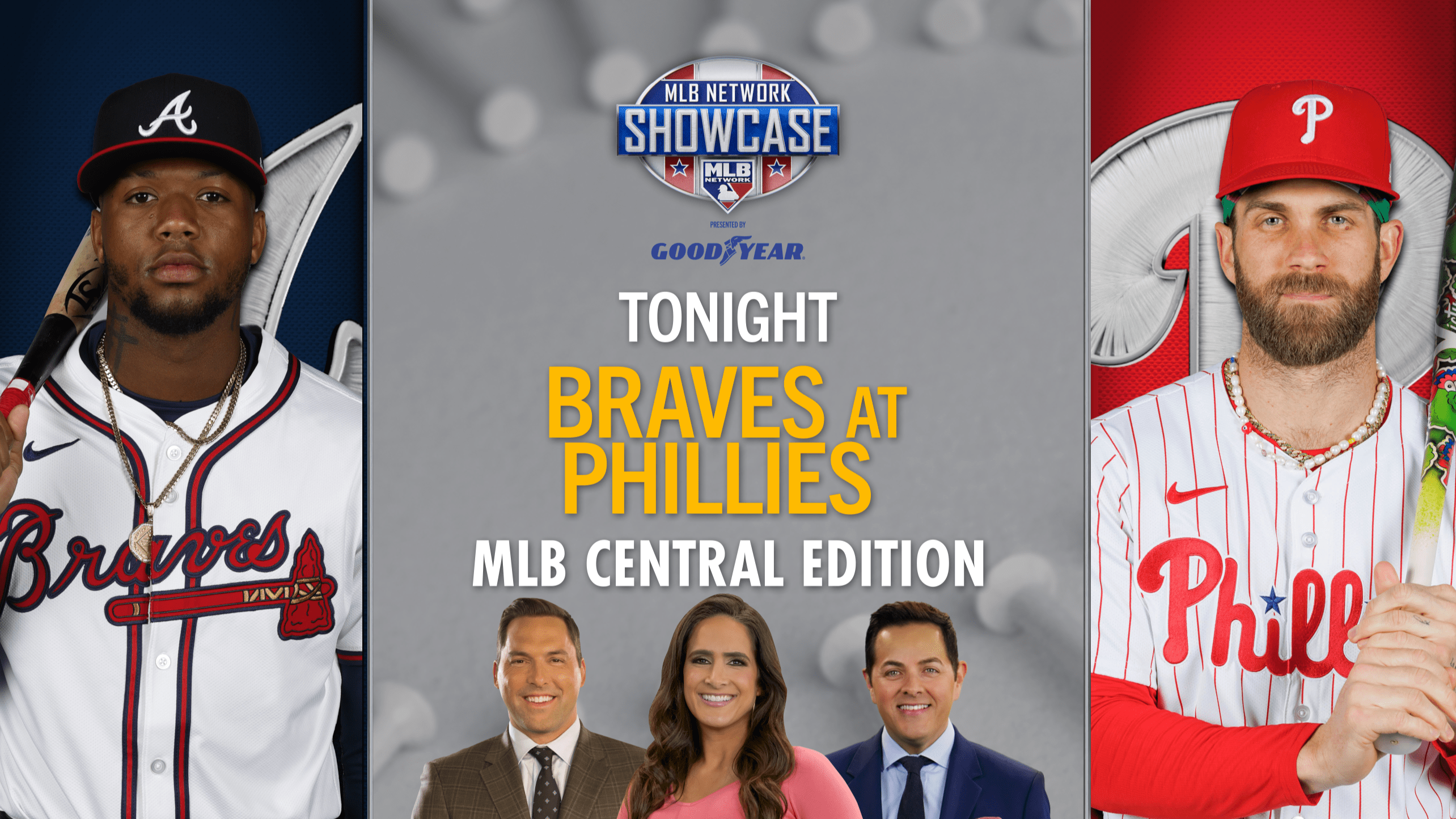 The Braves face the Phillies in the MLB Network Showcase tonight