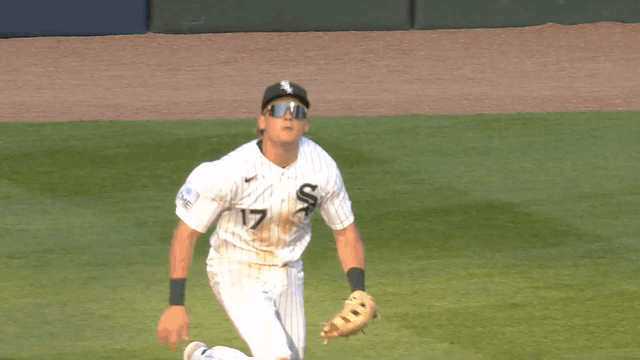 An animated gif of Sam Antonacci making a diving catch