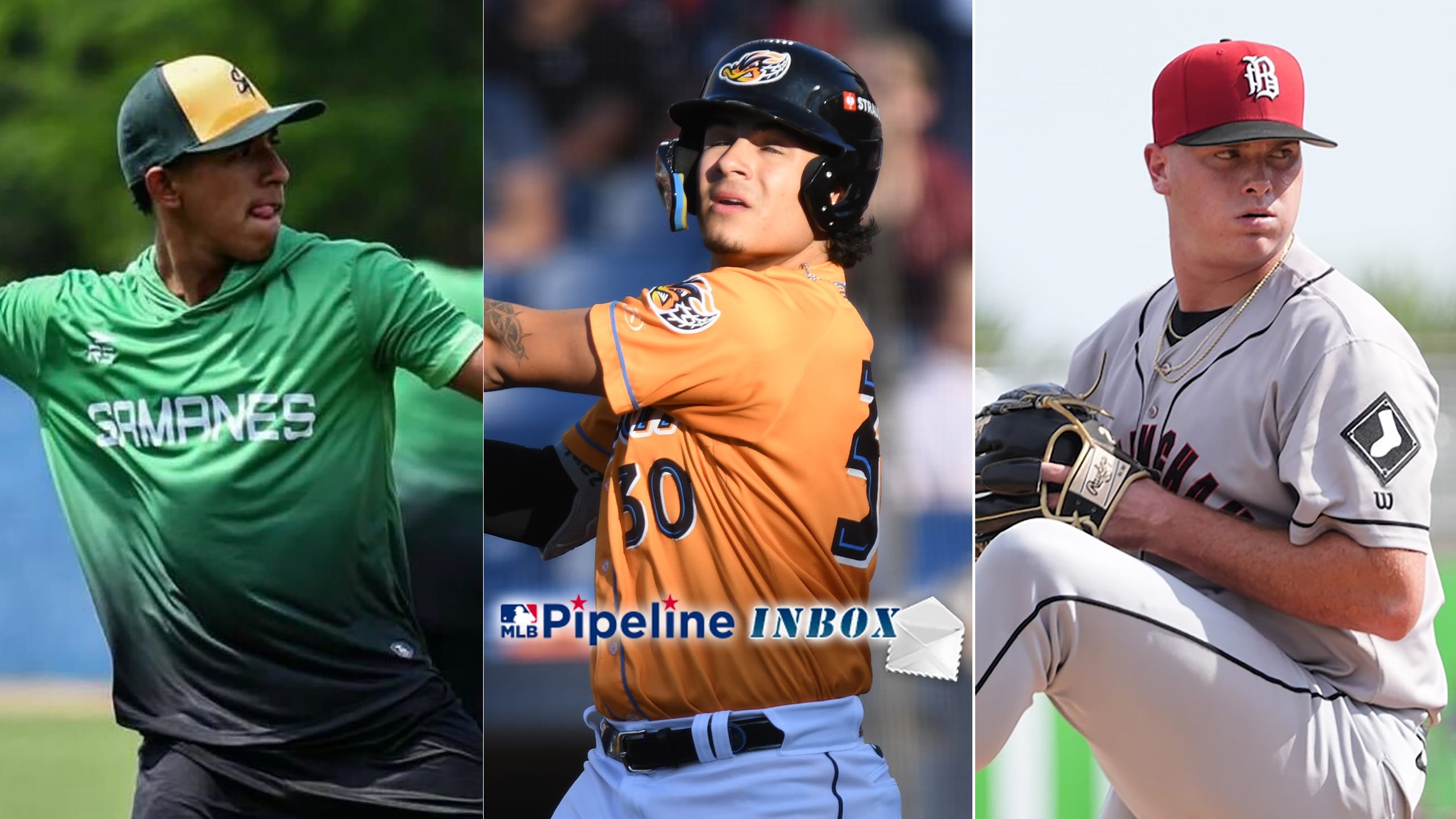 A photo split of three prospects