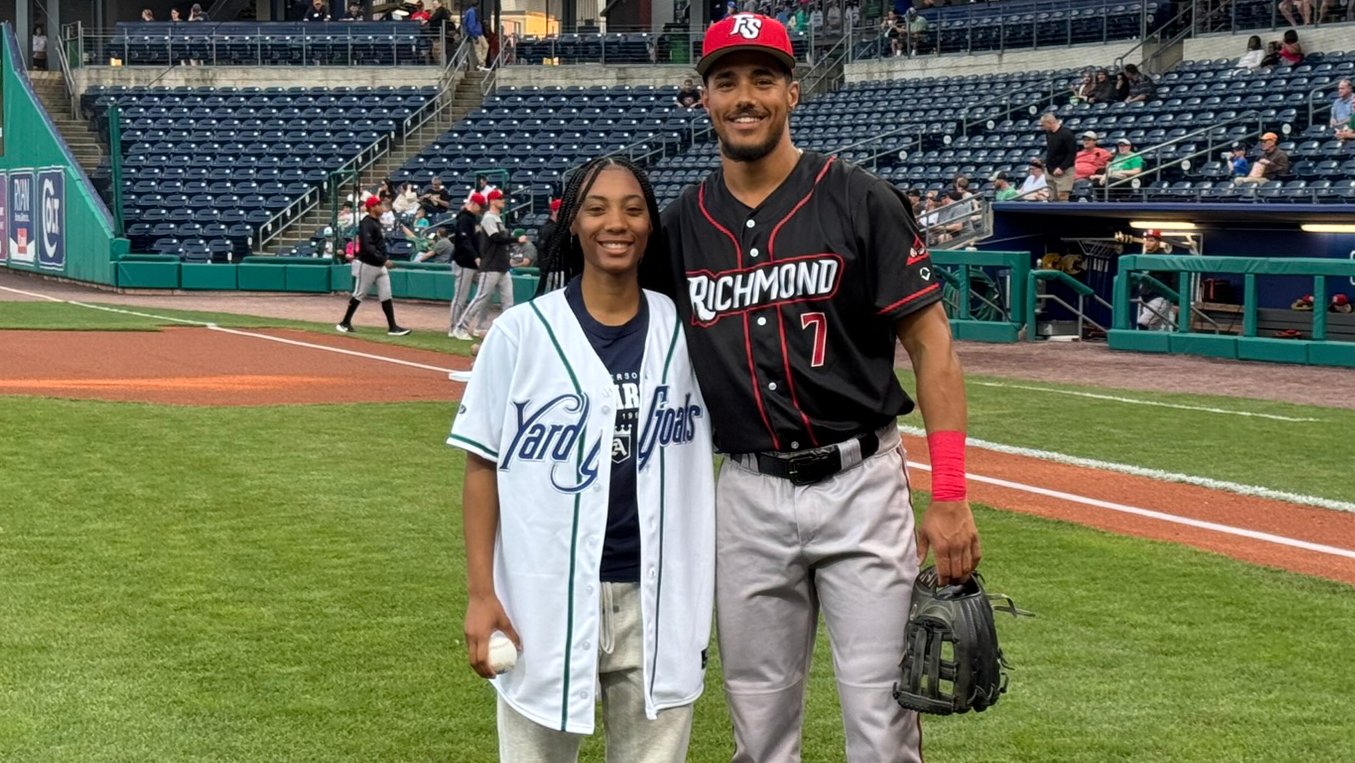 Mo'ne Davis and Scott Bandura