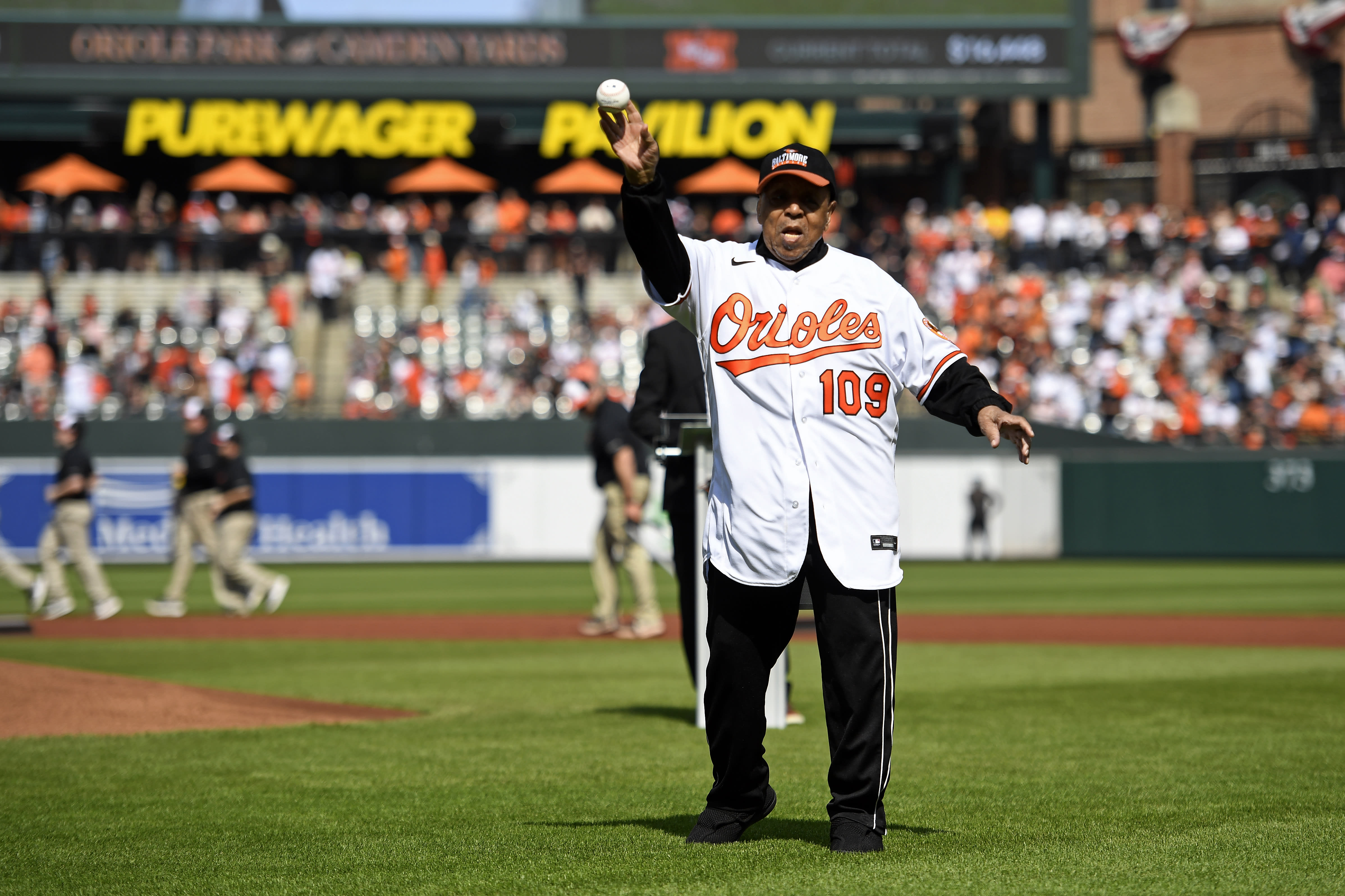 109-year-old Arthur Green throws out the Orioles' first pitch