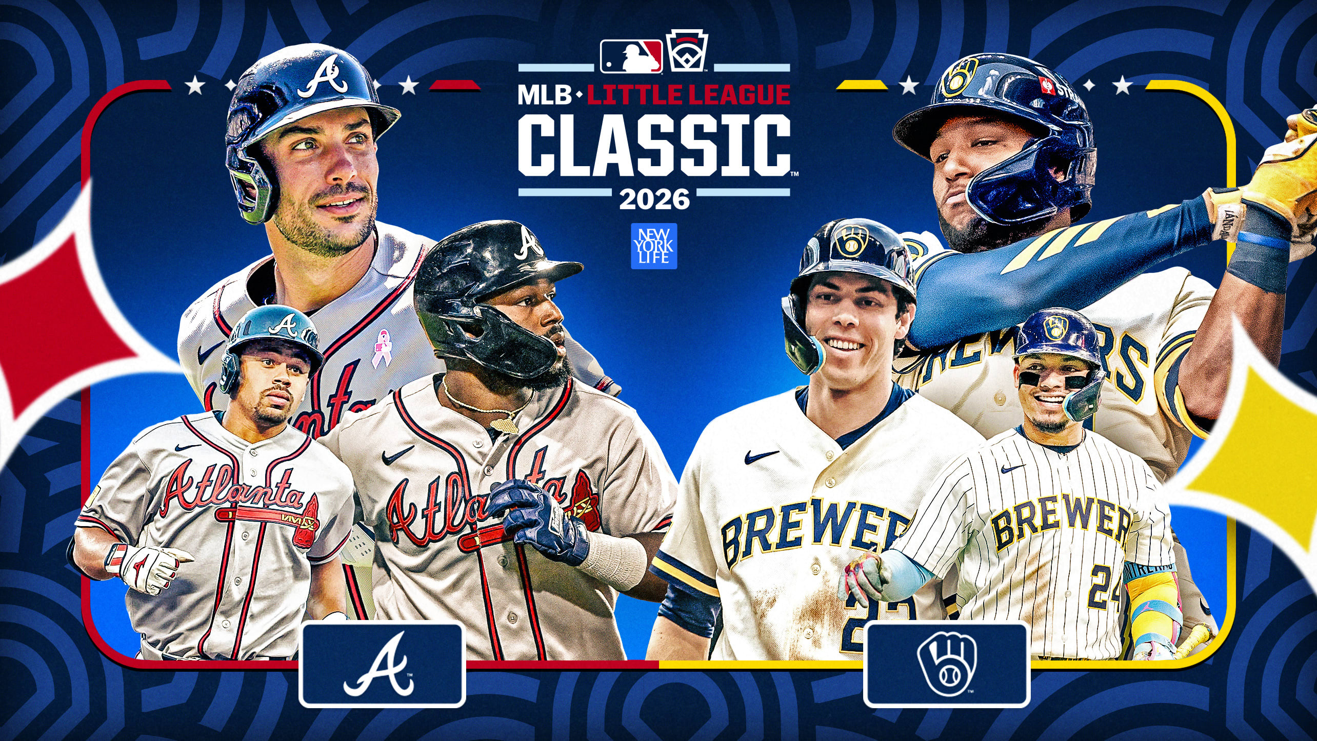 Matt Olson, Drake Baldwin, Michael Harris II, Jackson Chourio, Christian Yelich and William Contreras