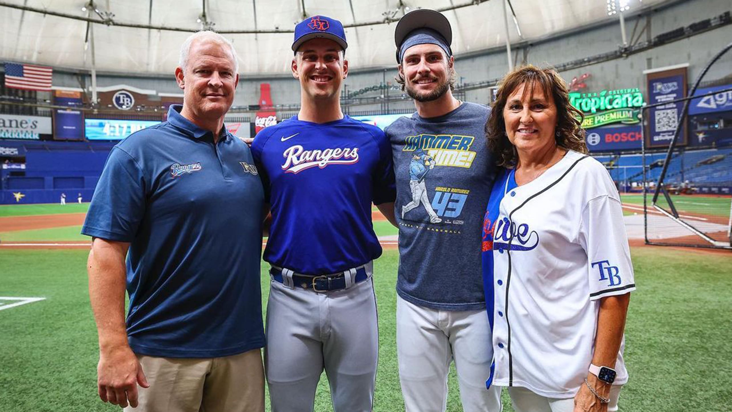 The Lowe family at Tropicana Field
