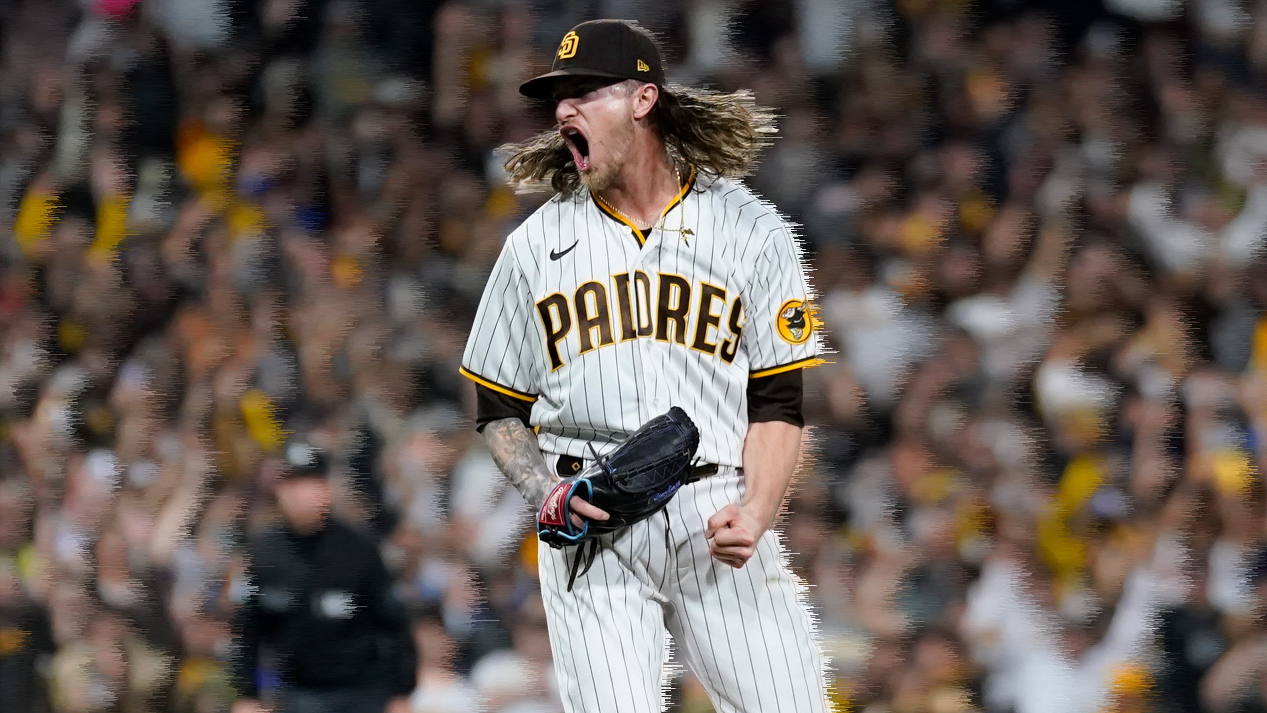 Josh Hader screams in celebration