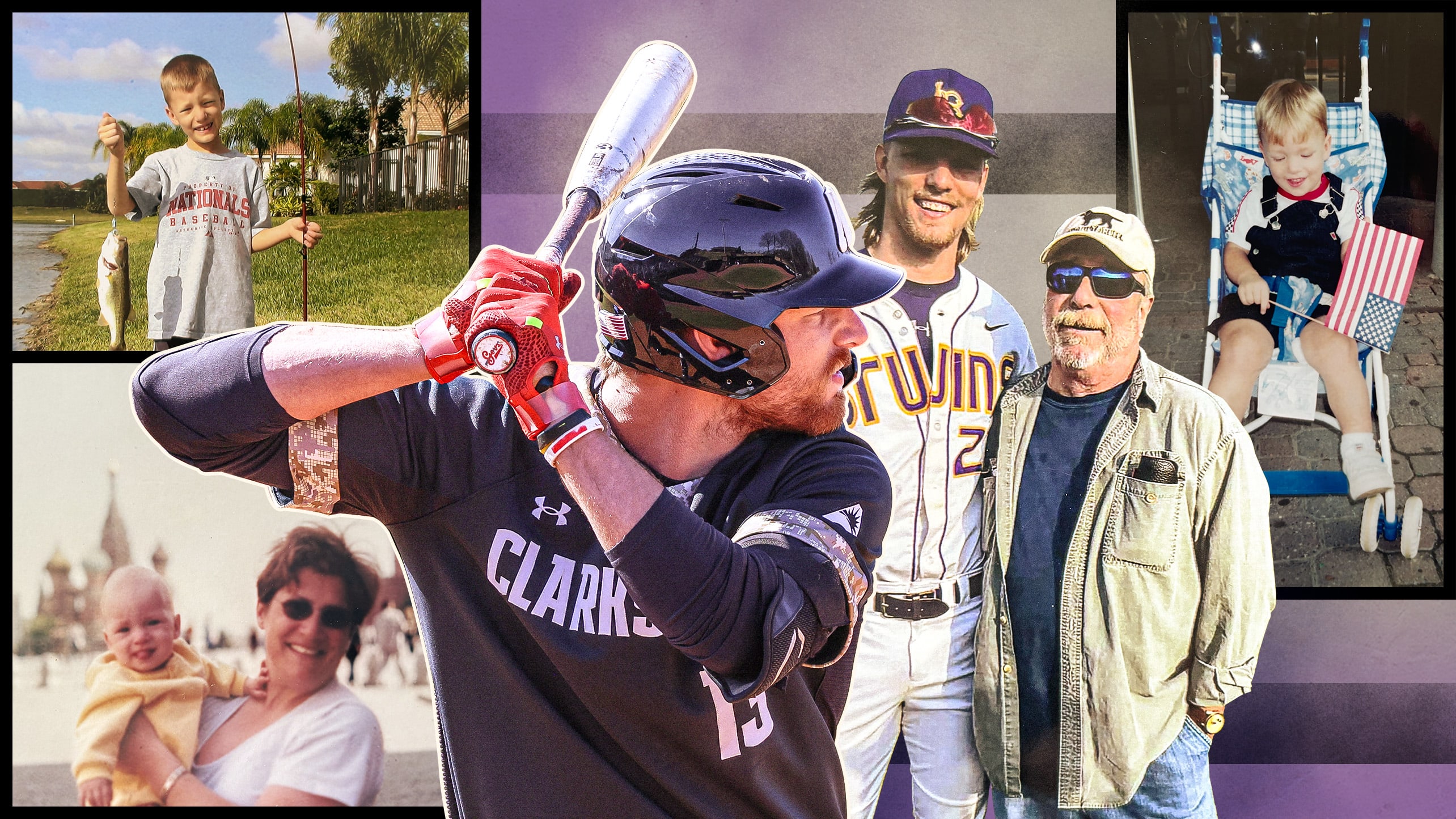 A montage of photos of White Sox Draft pick Lyle Miller-Green