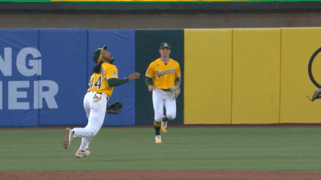 An animated gif of Joshua Kuroda-Grauer making a diving catch