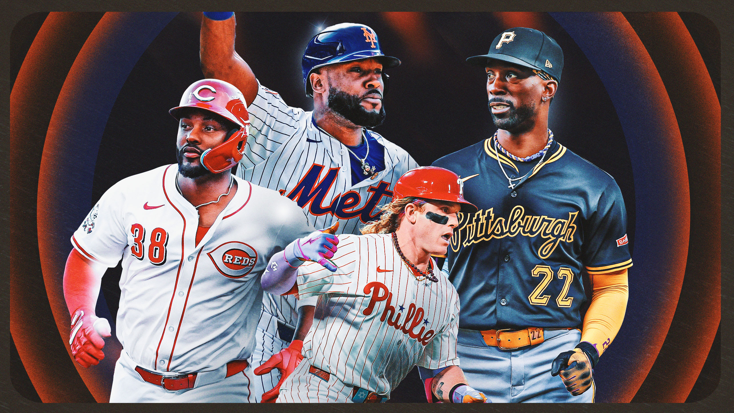 Miguel Andujar, Starling Marte, Harrison Bader and Andrew McCutchen
