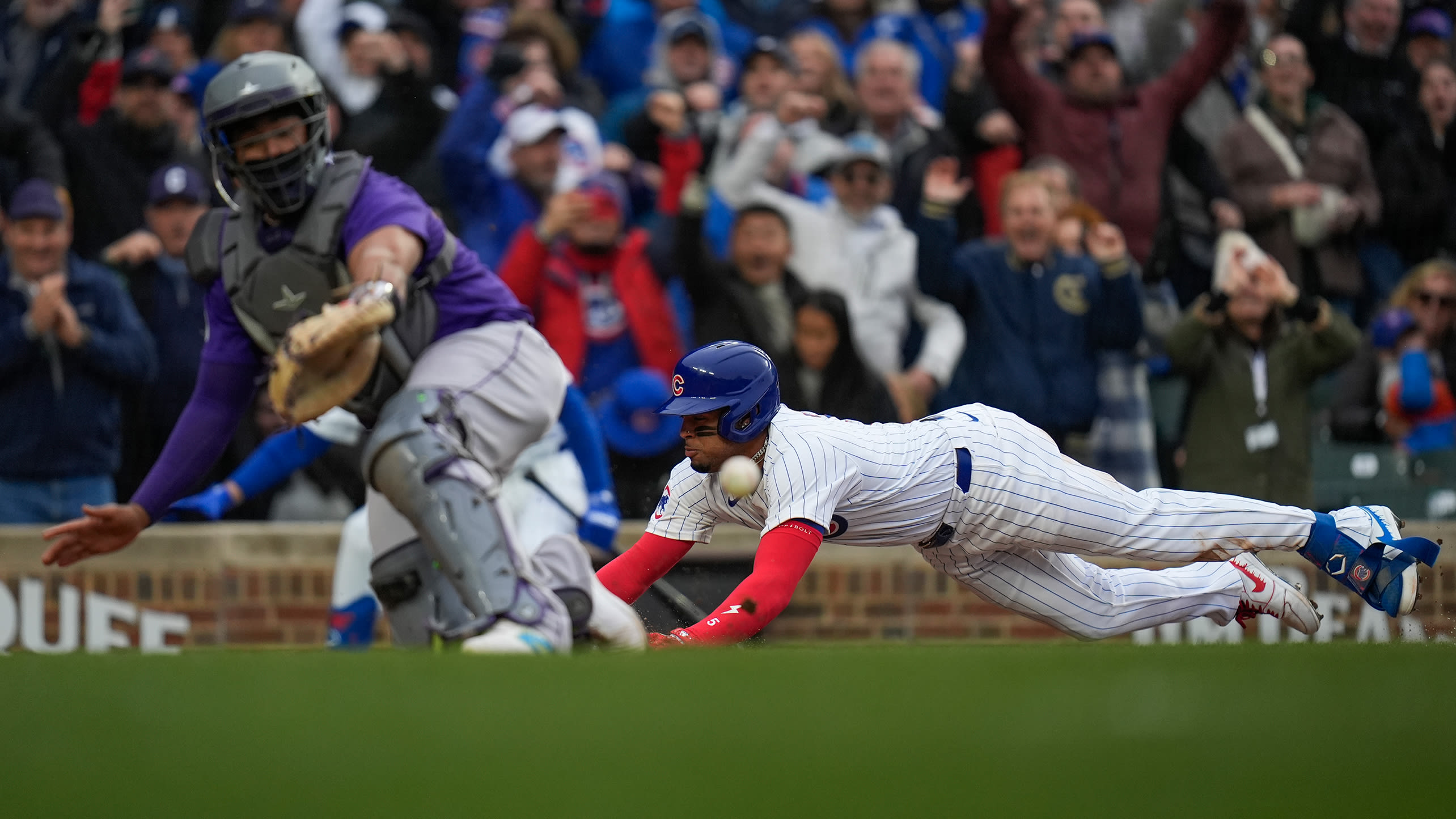Christopher Morel finished his mad dash around the bases with a dive into home plate