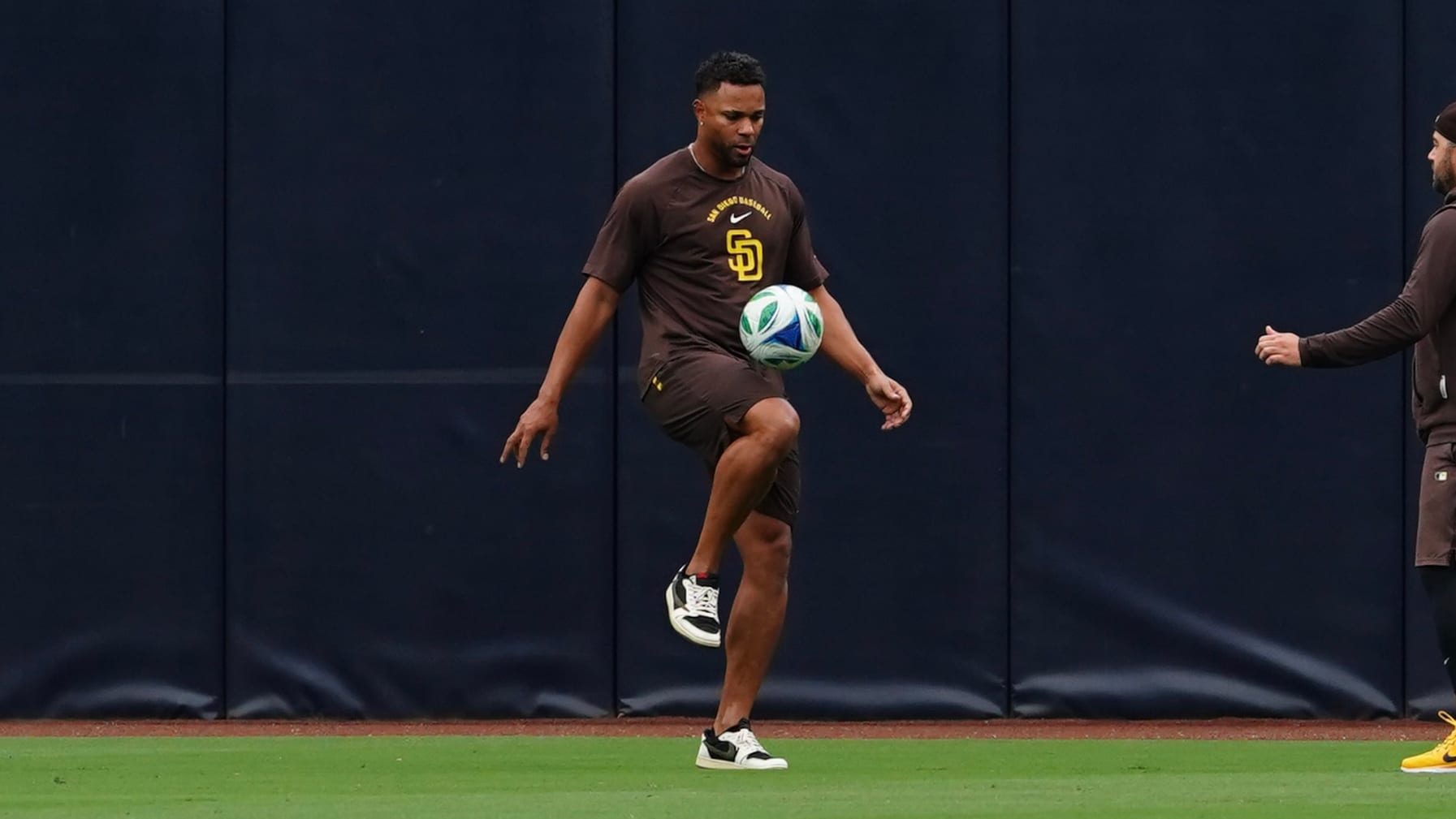Xander Bogaerts pregame soccer