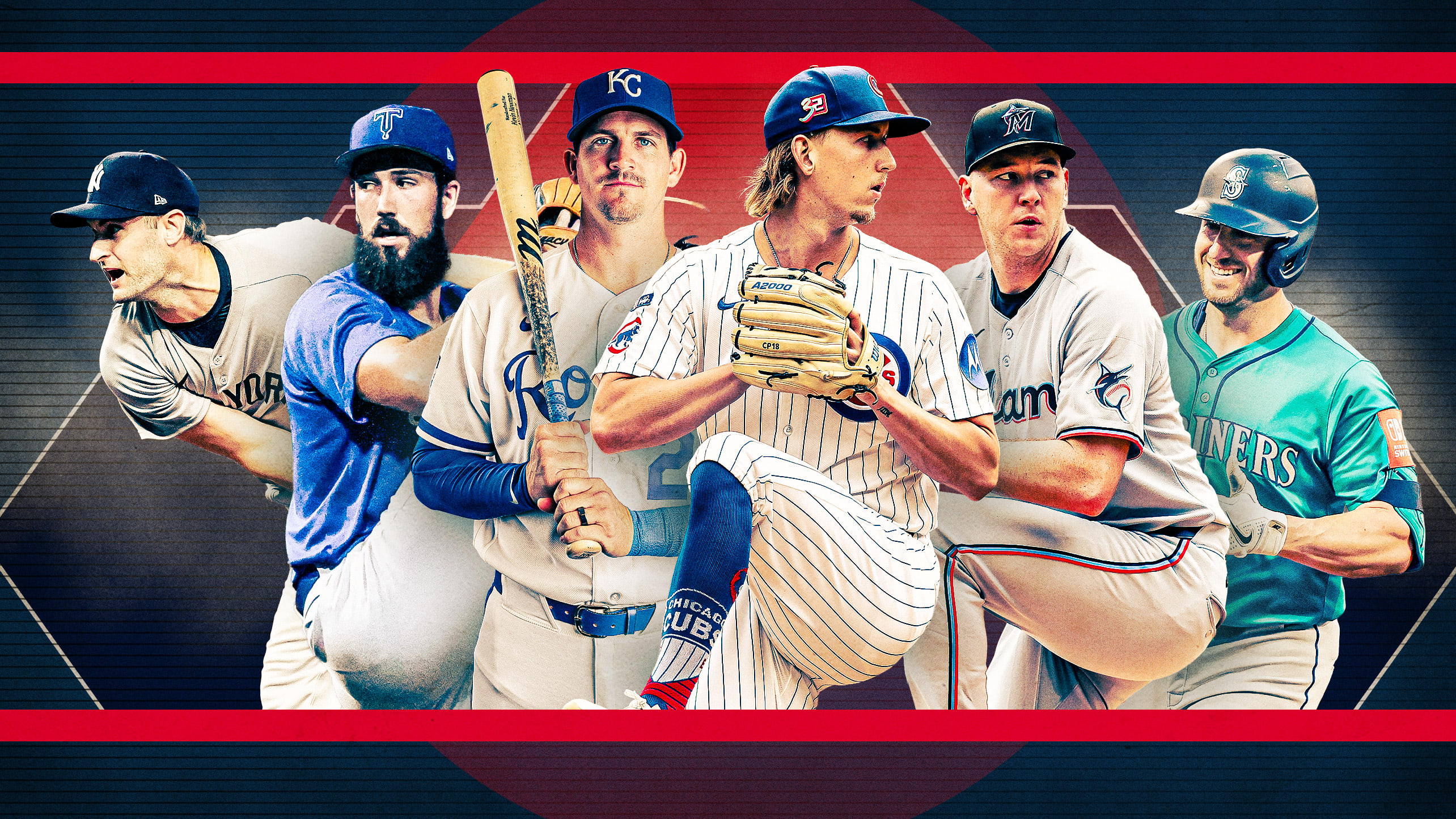 Jake Bird, Ronan Kopp, Kevin Newman, Ben Brown, Ryan Gusto and Mitch Garver