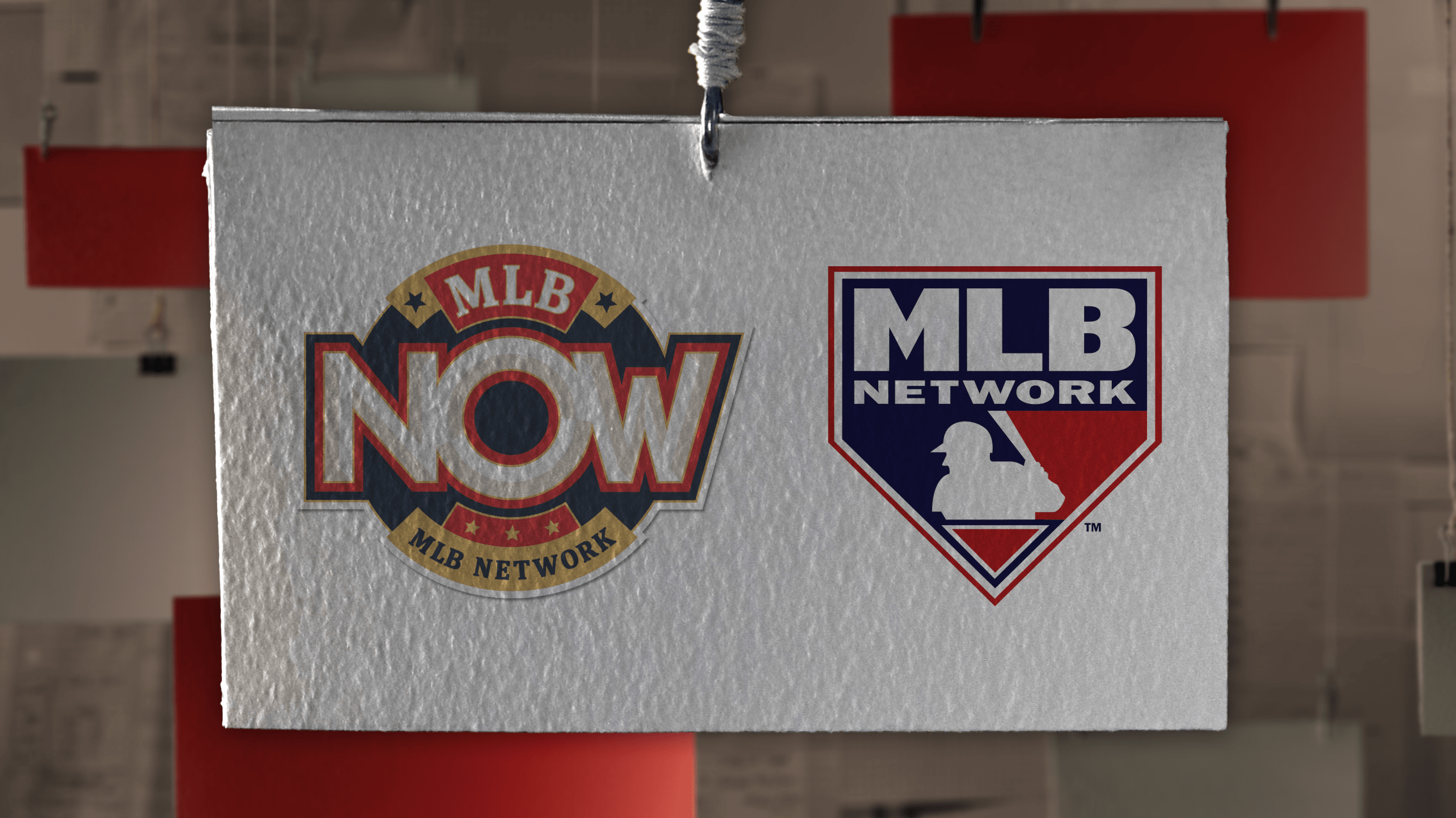 Logos for MLB Now and MLB Network