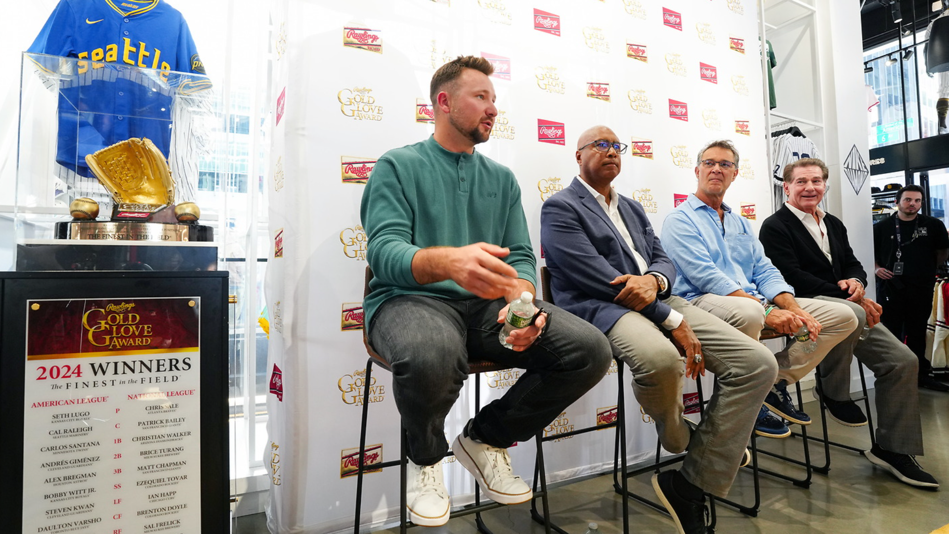 Cal Raleigh, Bernie Williams, Don Mattingly and Steve Garvey