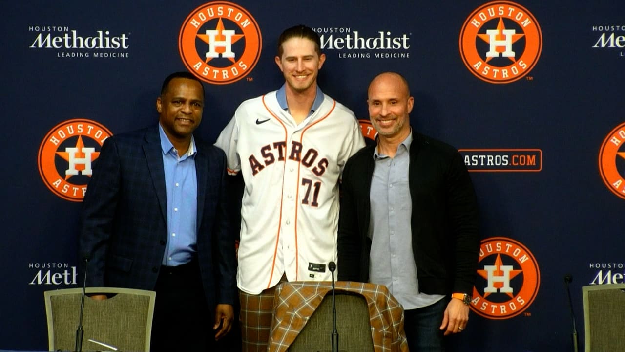 Josh Hader is introduced by the Astros