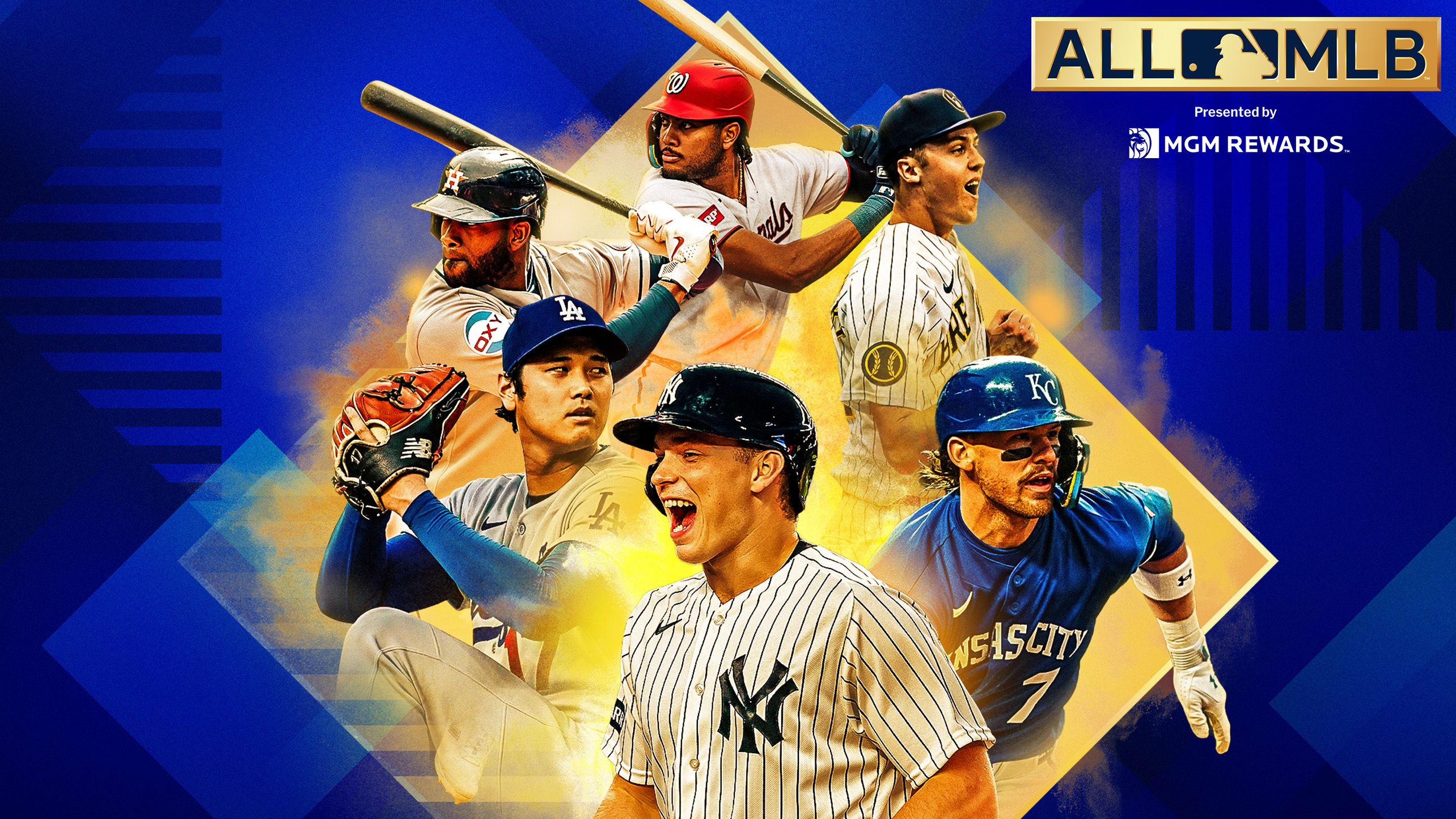 Ben Rice, Yordan Alvarez, Shohei Ohtani, Bobby Witt Jr., Jacob Misiorowski, James Wood