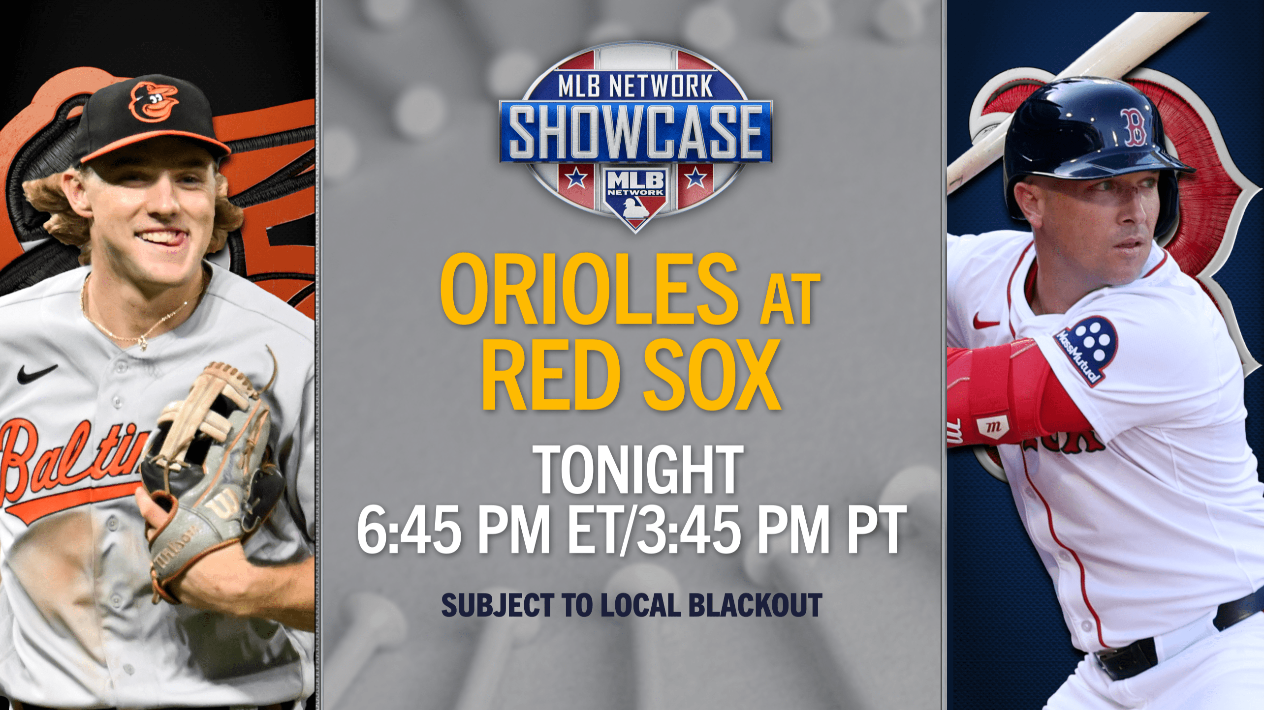 The Orioles are in Boston for tonight's MLB Network Showcase at 6:45 p.m. ET