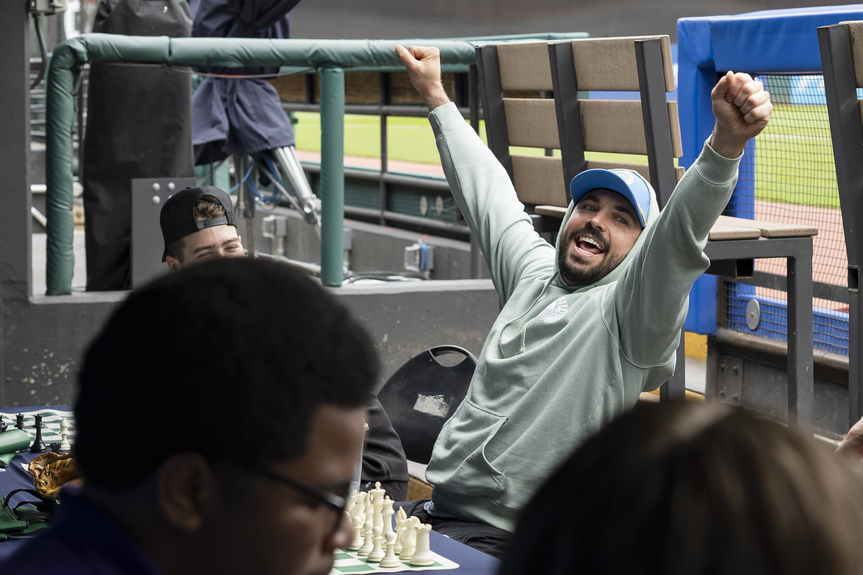 Austin Hedges with Guardians’ Chess Club