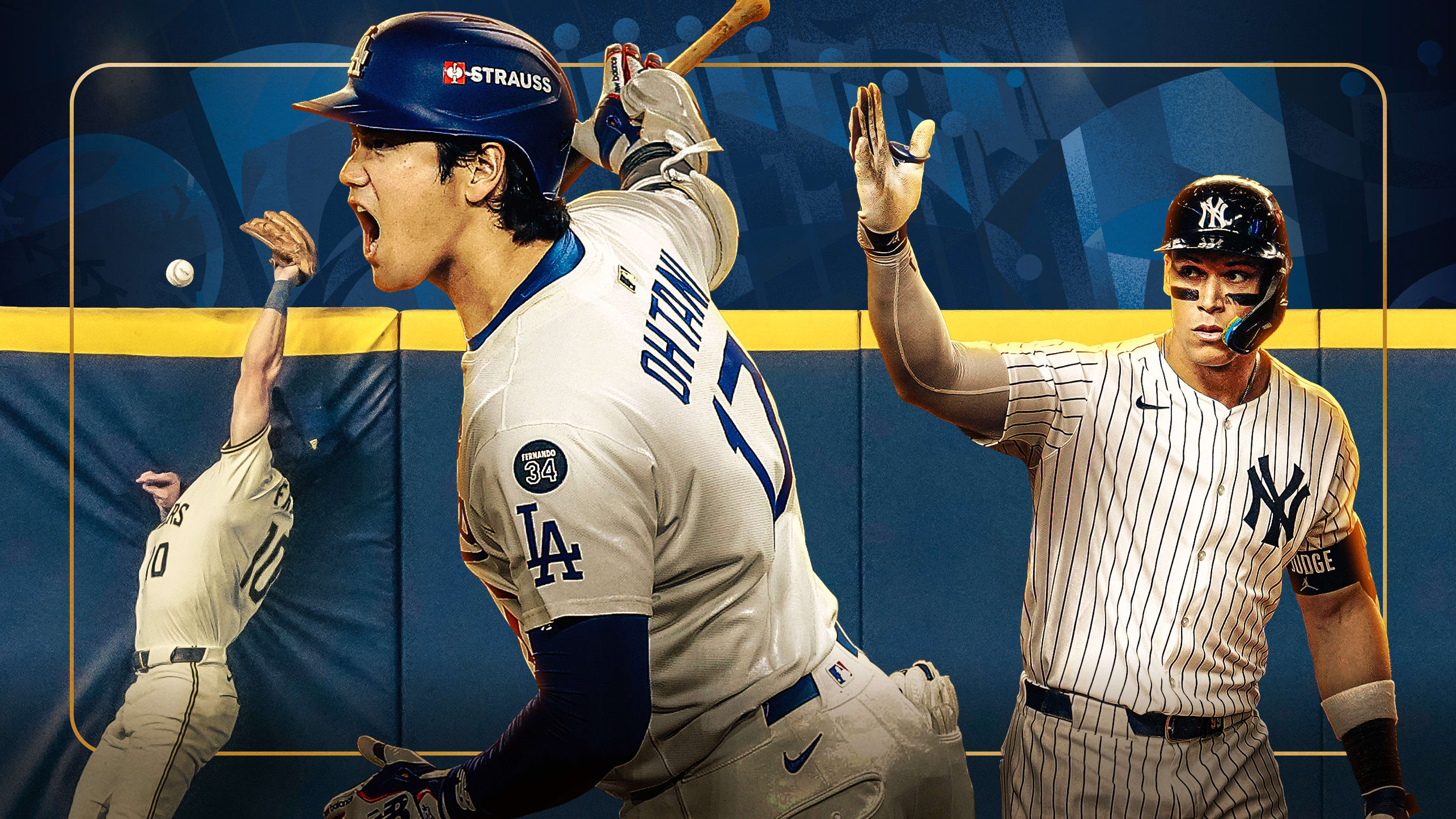 Sal Frelick, Shohei Ohtani and Aaron Judge