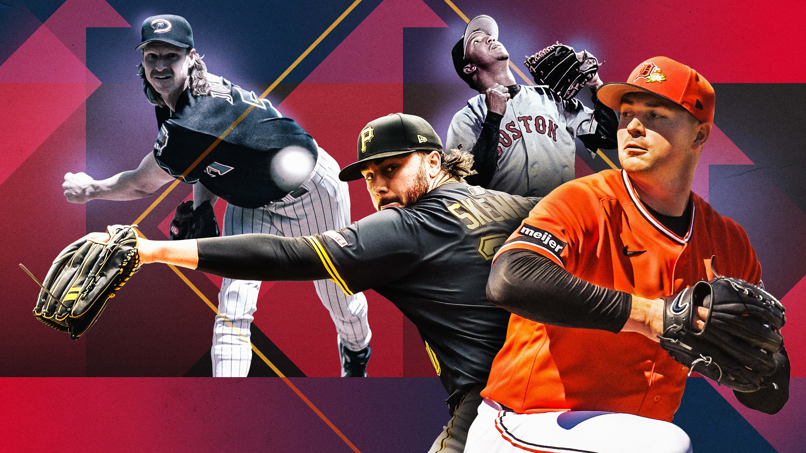 Randy Johnson, Paul Skenes, Pedro Martinez and Tarik Skubal