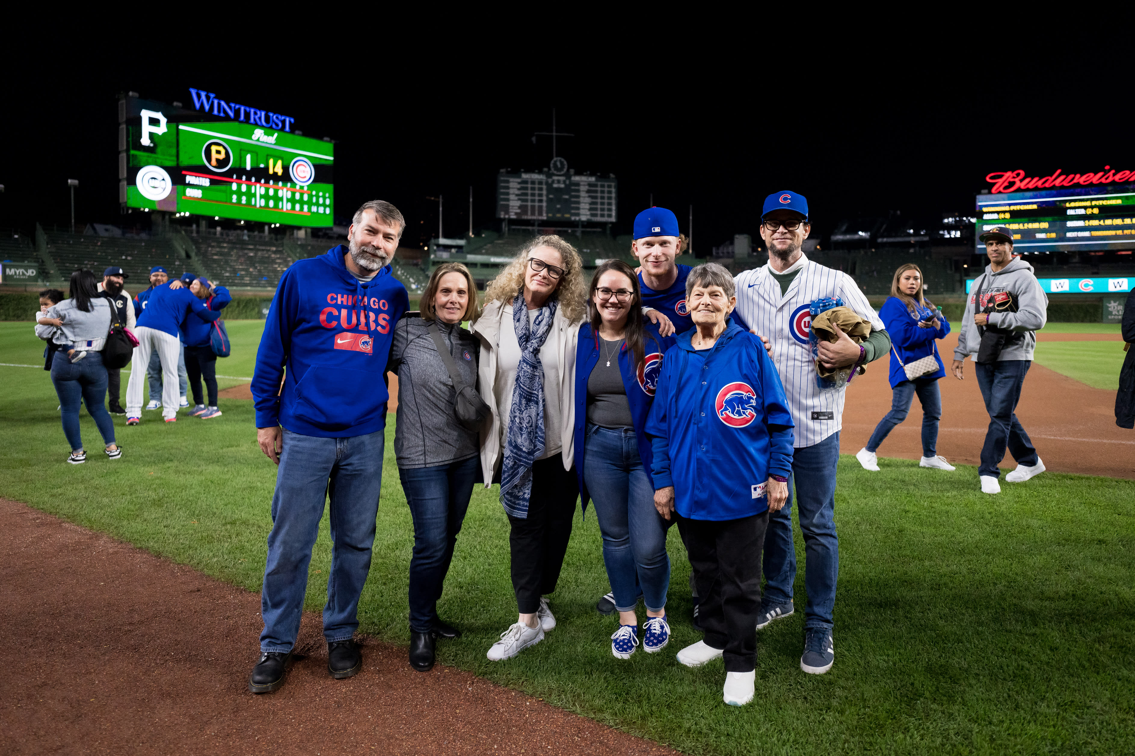 Pete Crow-Armstrong with his family